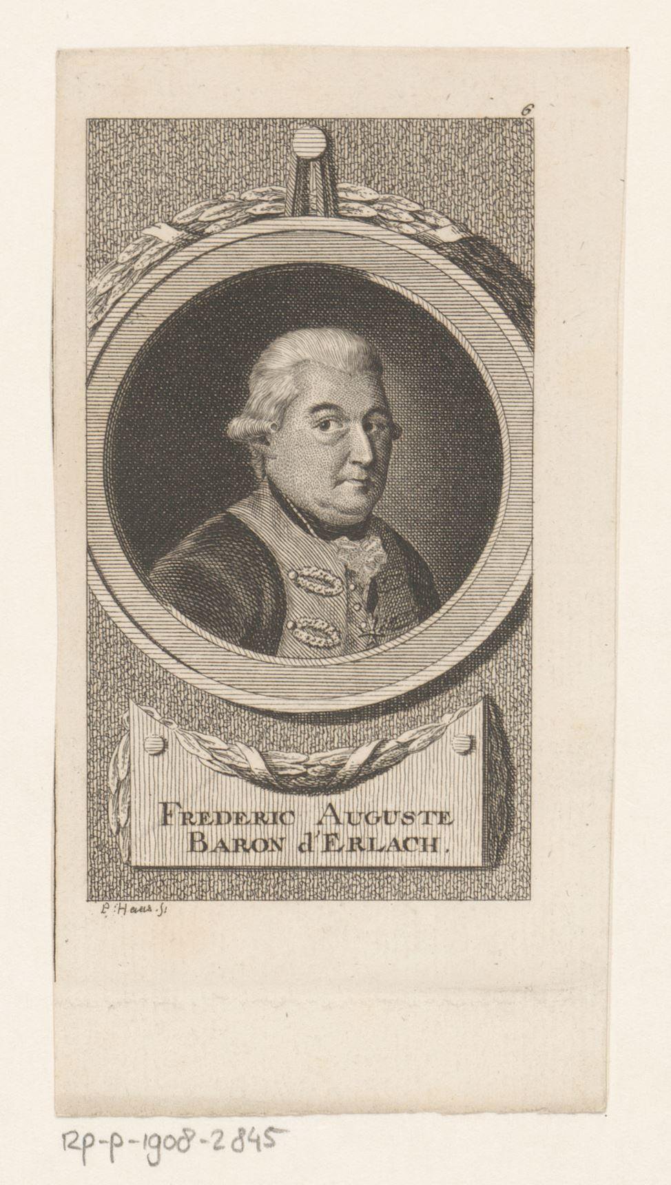 Portret van Friedrich August von Erlach