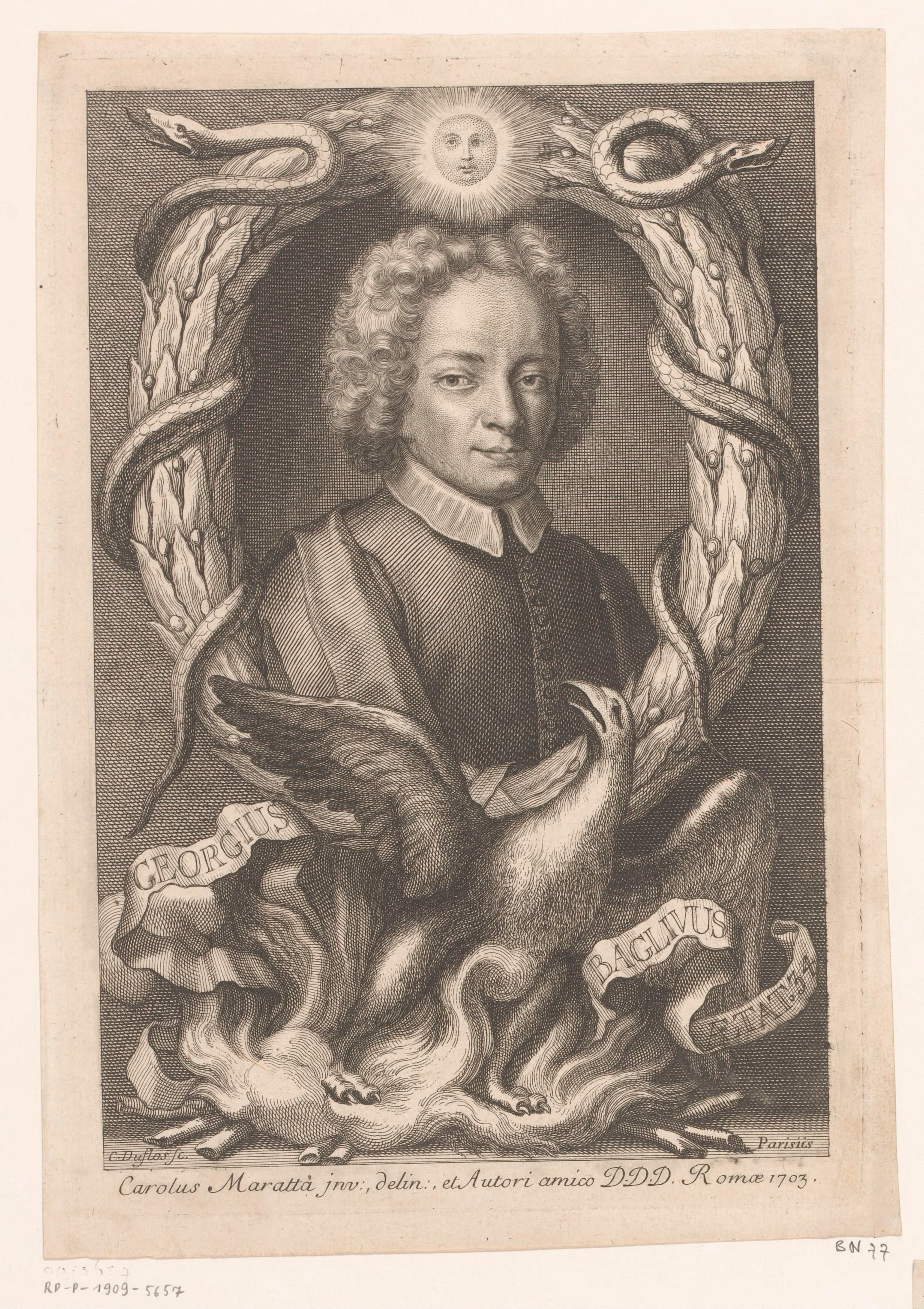 Portret van Giorgio Baglivi op 34-jarige leeftijd
