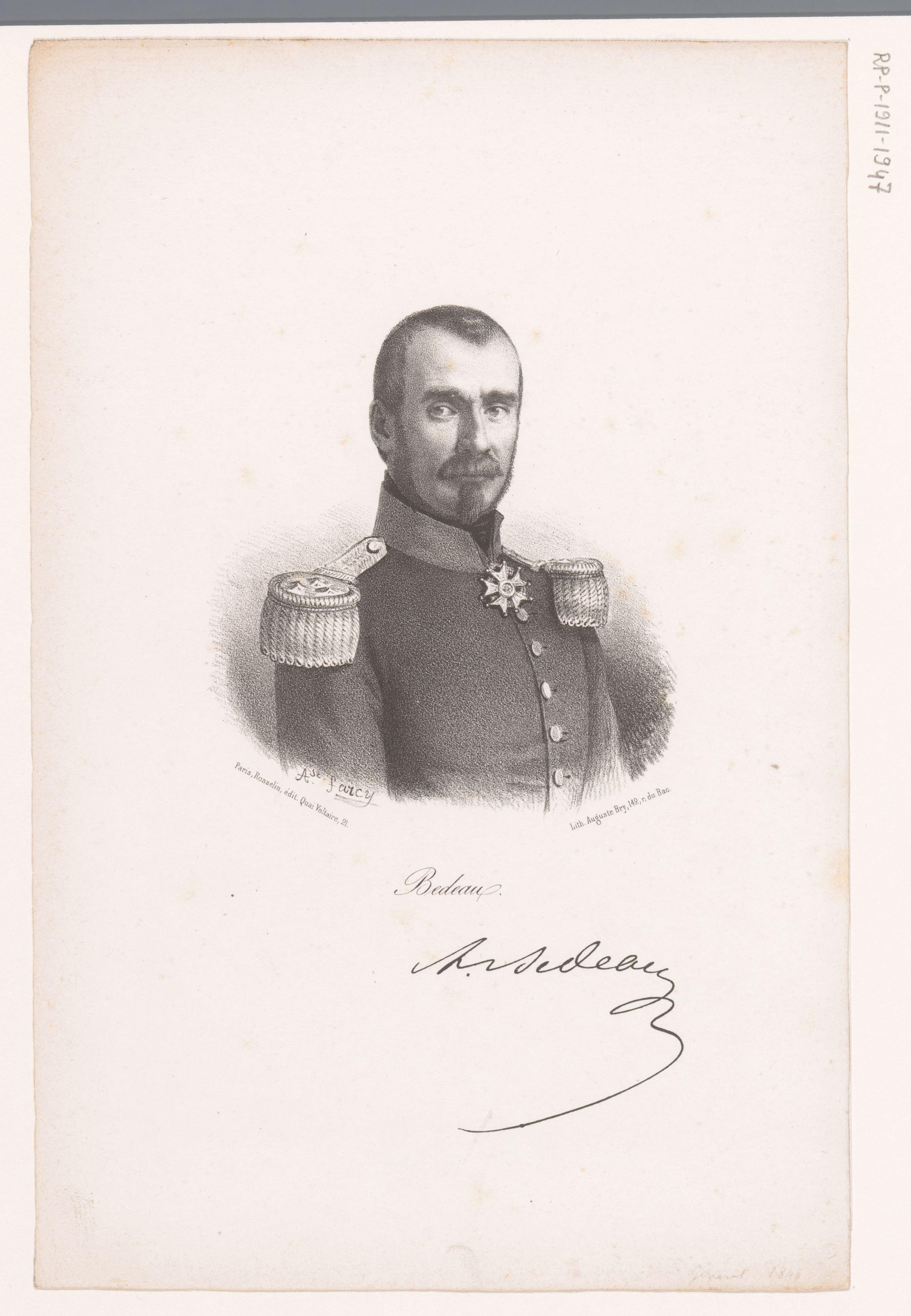 Portret van Marie-Alphonse Bedeau