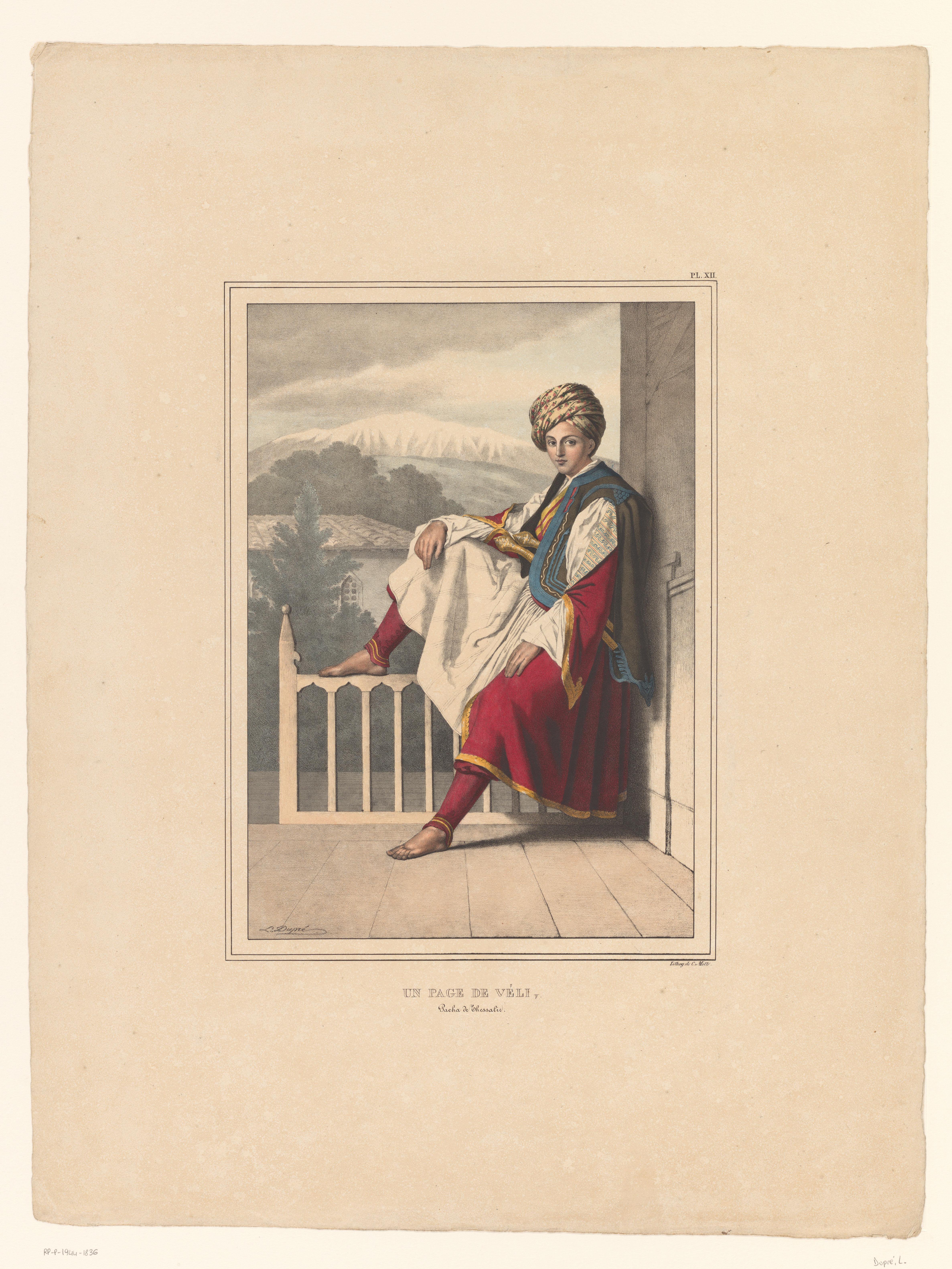 Portret van een onbekende page van Veli, pasja van Thessalië