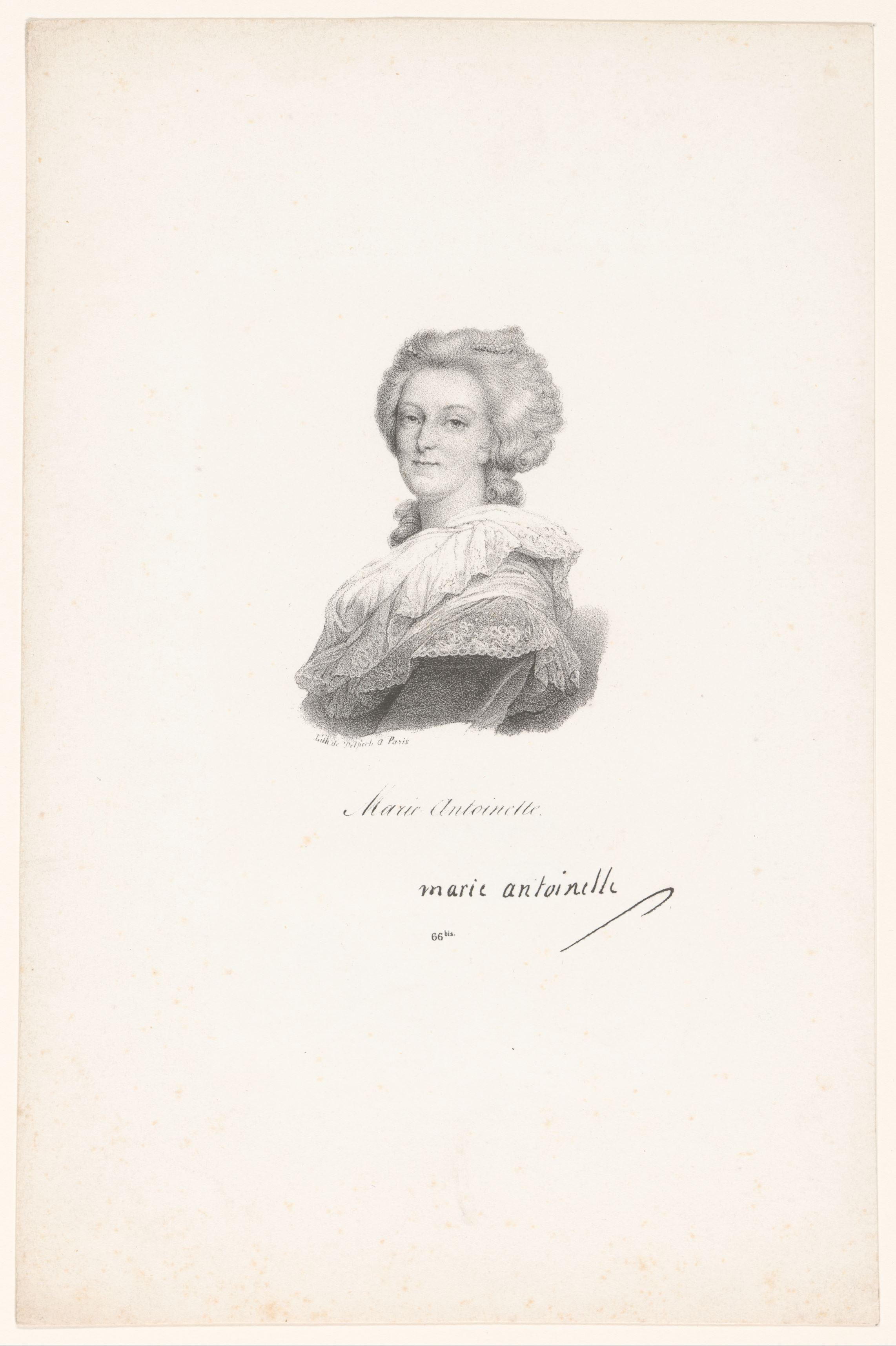 Portret van Marie Antoinette van Oostenrijk