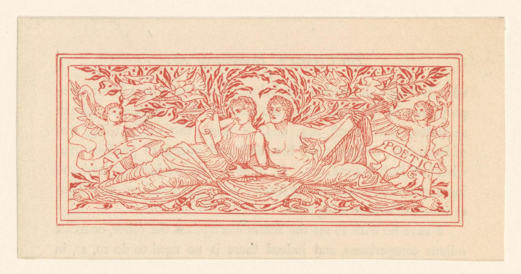 Twee liggende figuren en twee putti