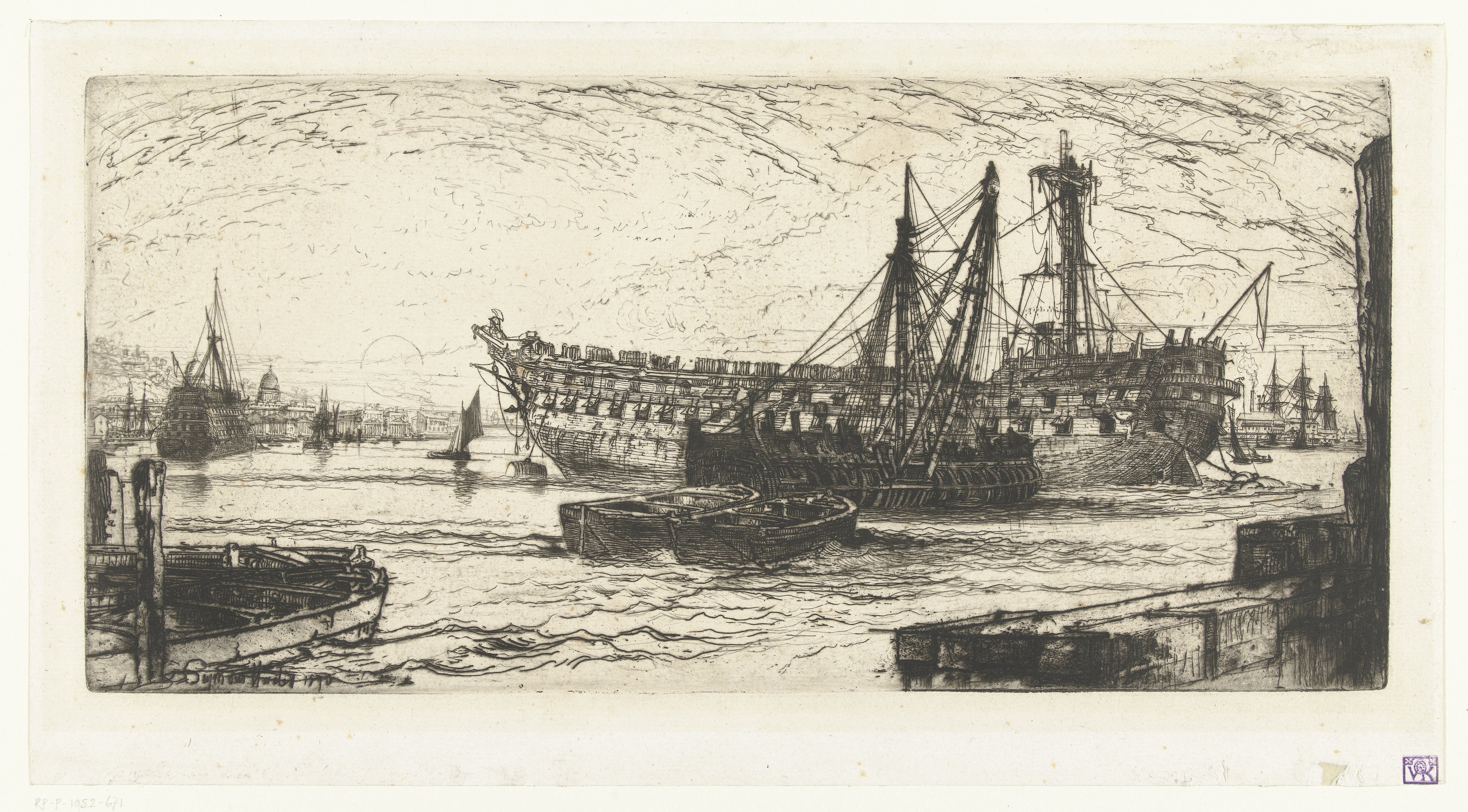 Ontmanteling van het schip de Agamemnon