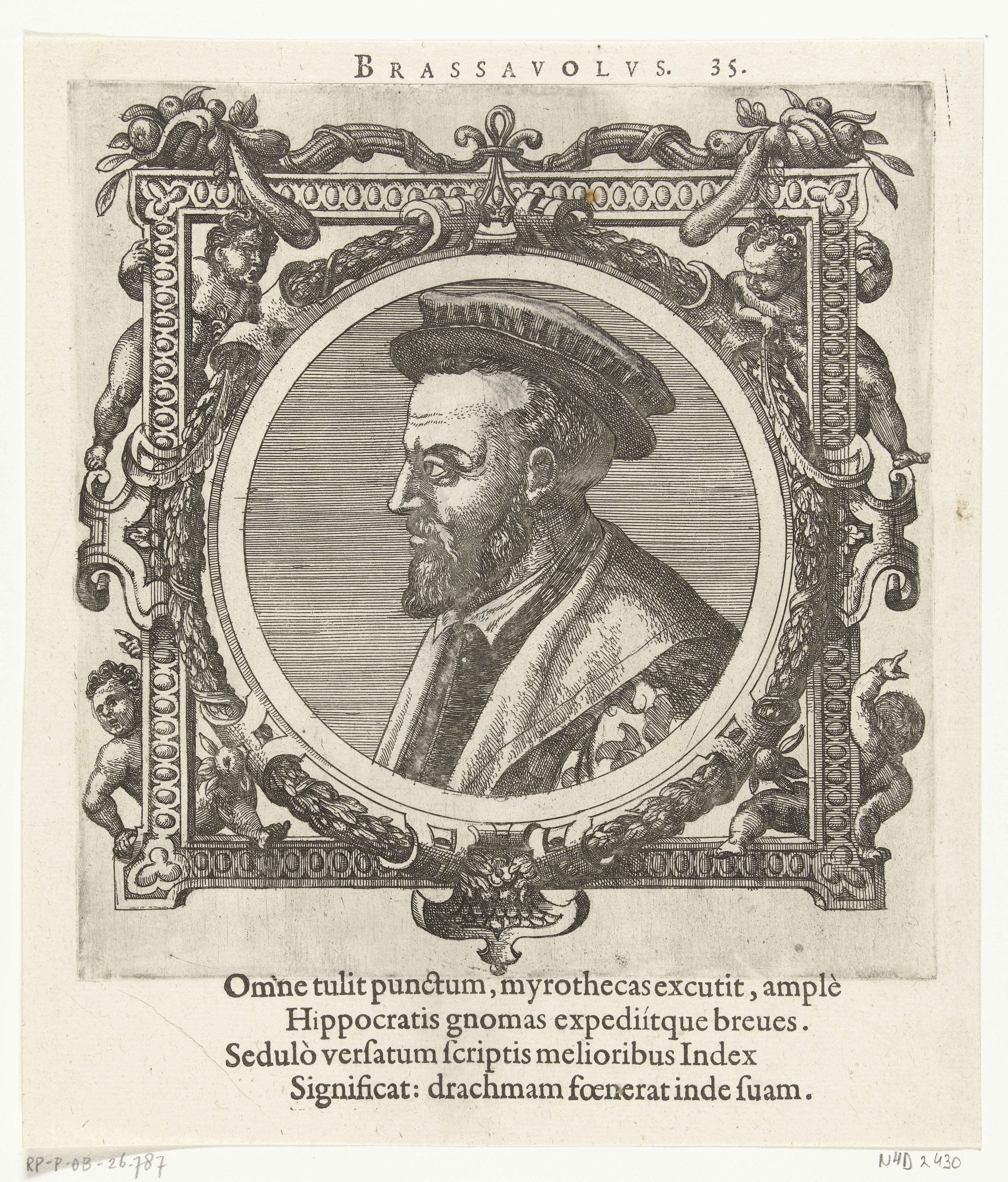 Portret van Antonius Brassavola