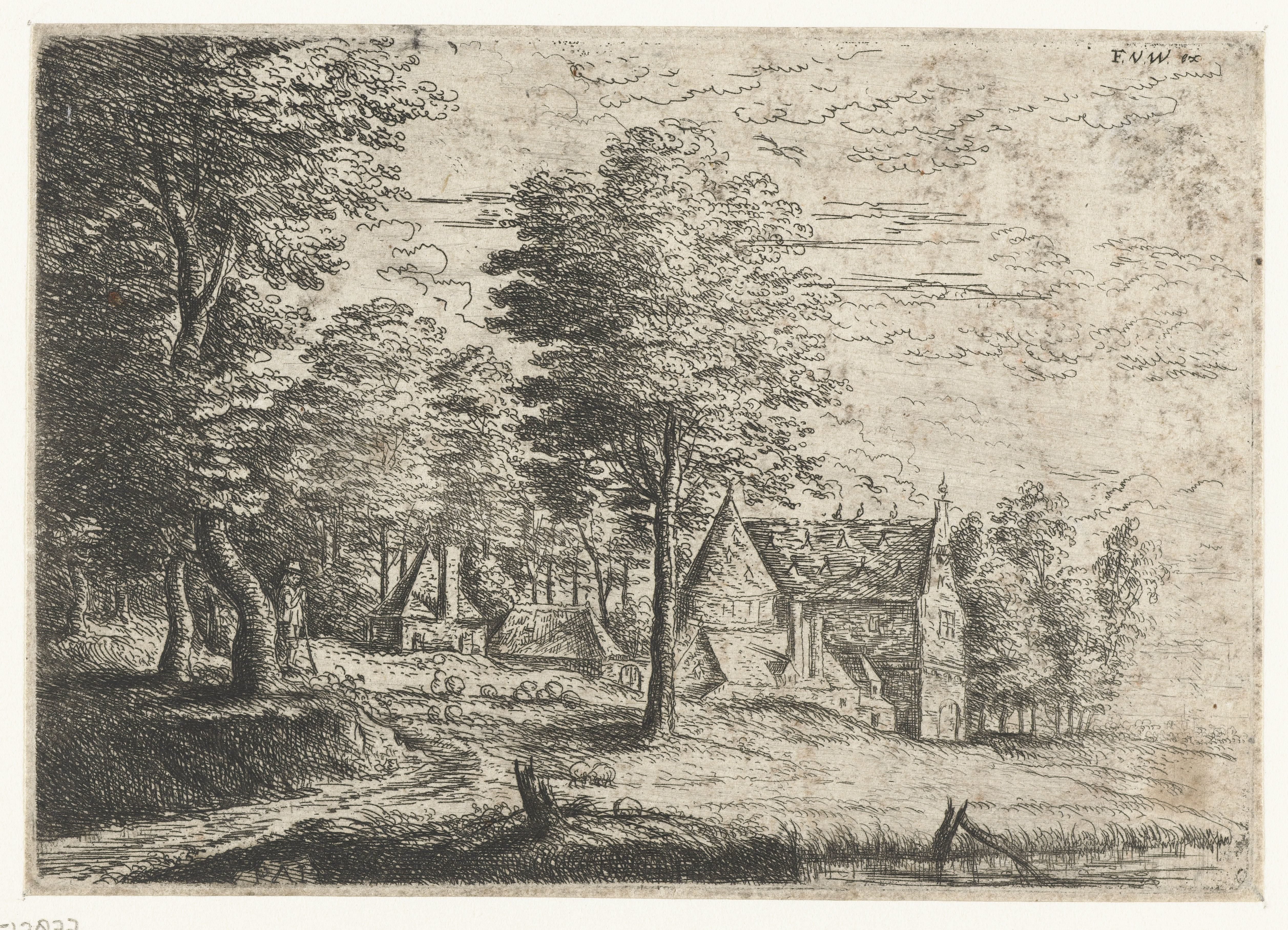 Landschap met een herder en zijn kudde
