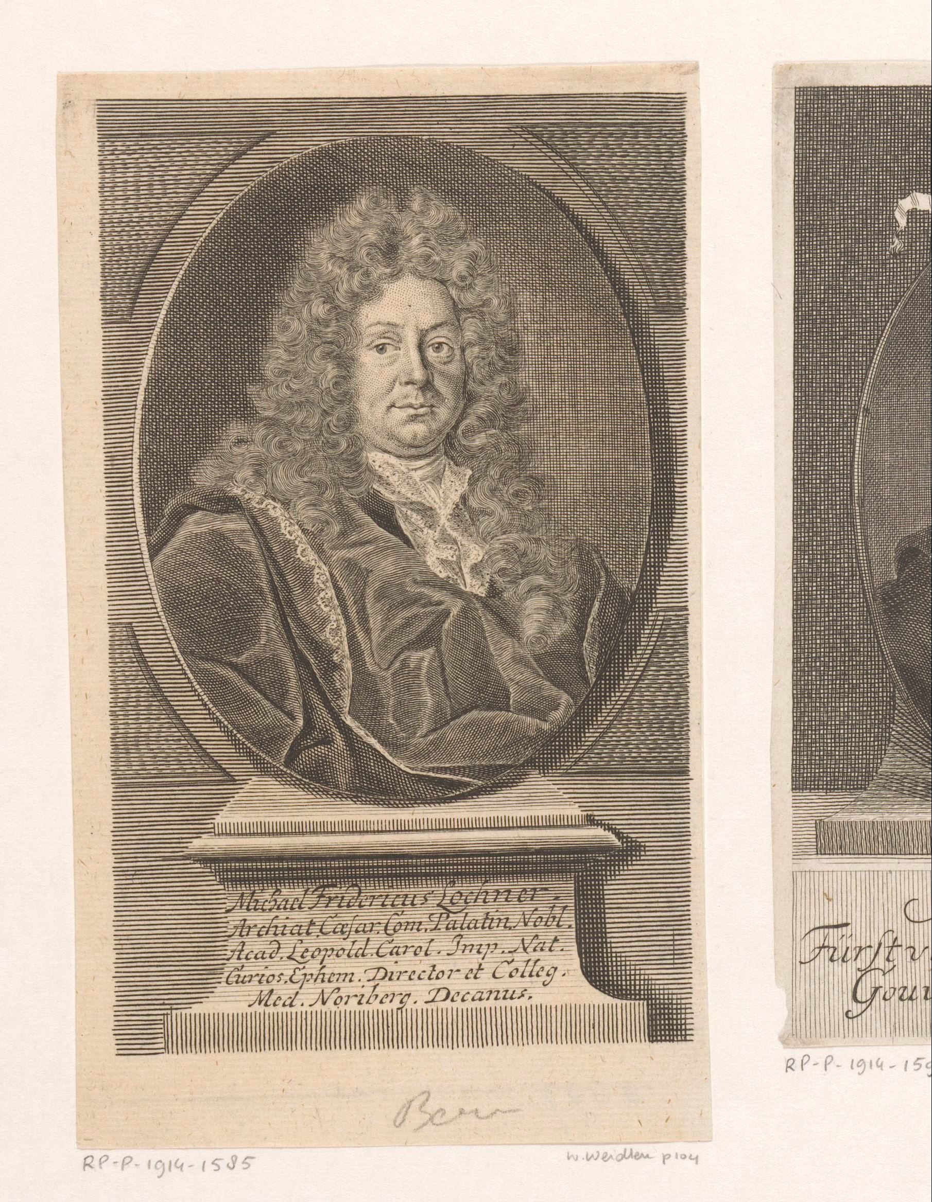 Portret van Michael Friedrich Lochner