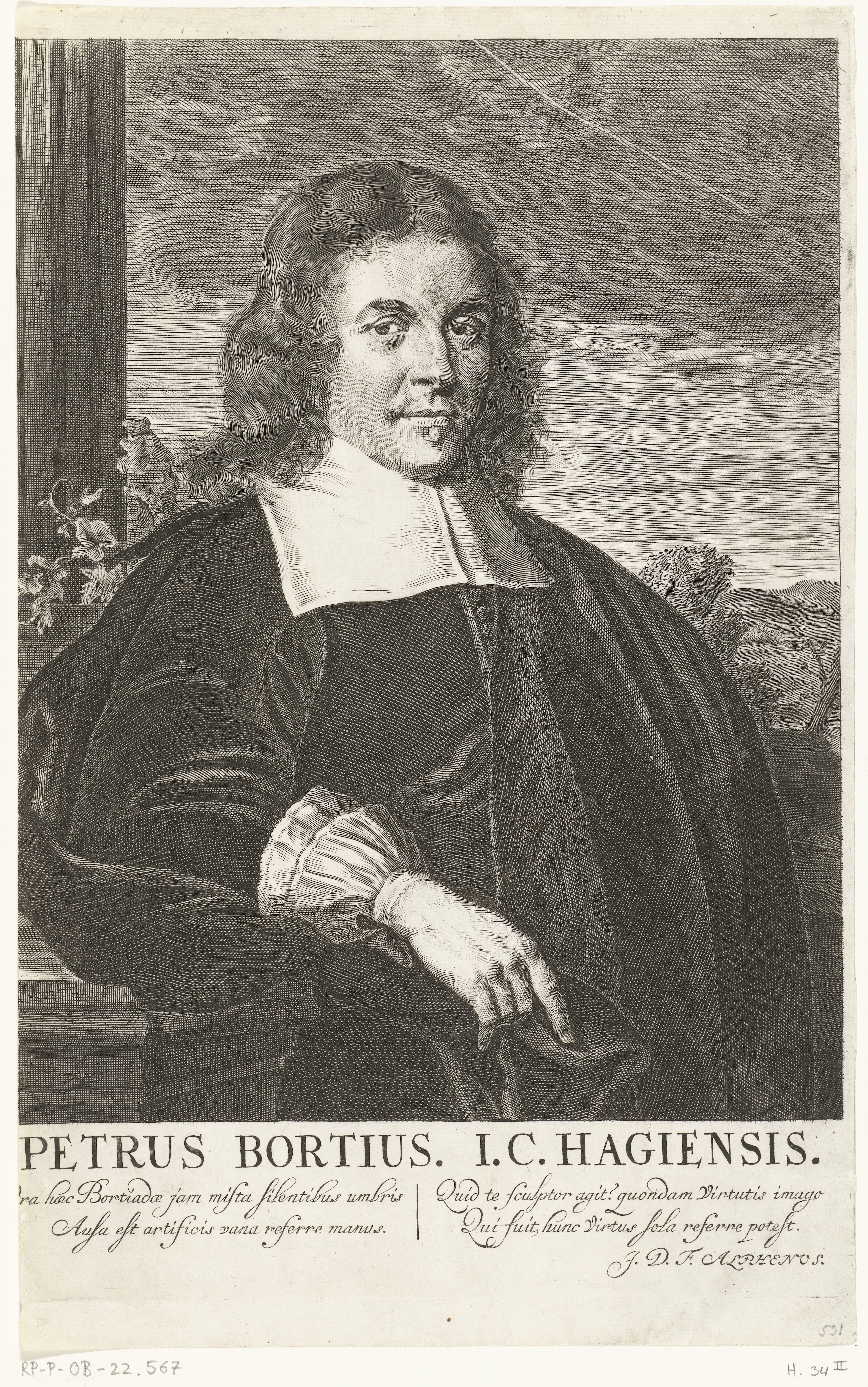 Portret van Petrus Bortius