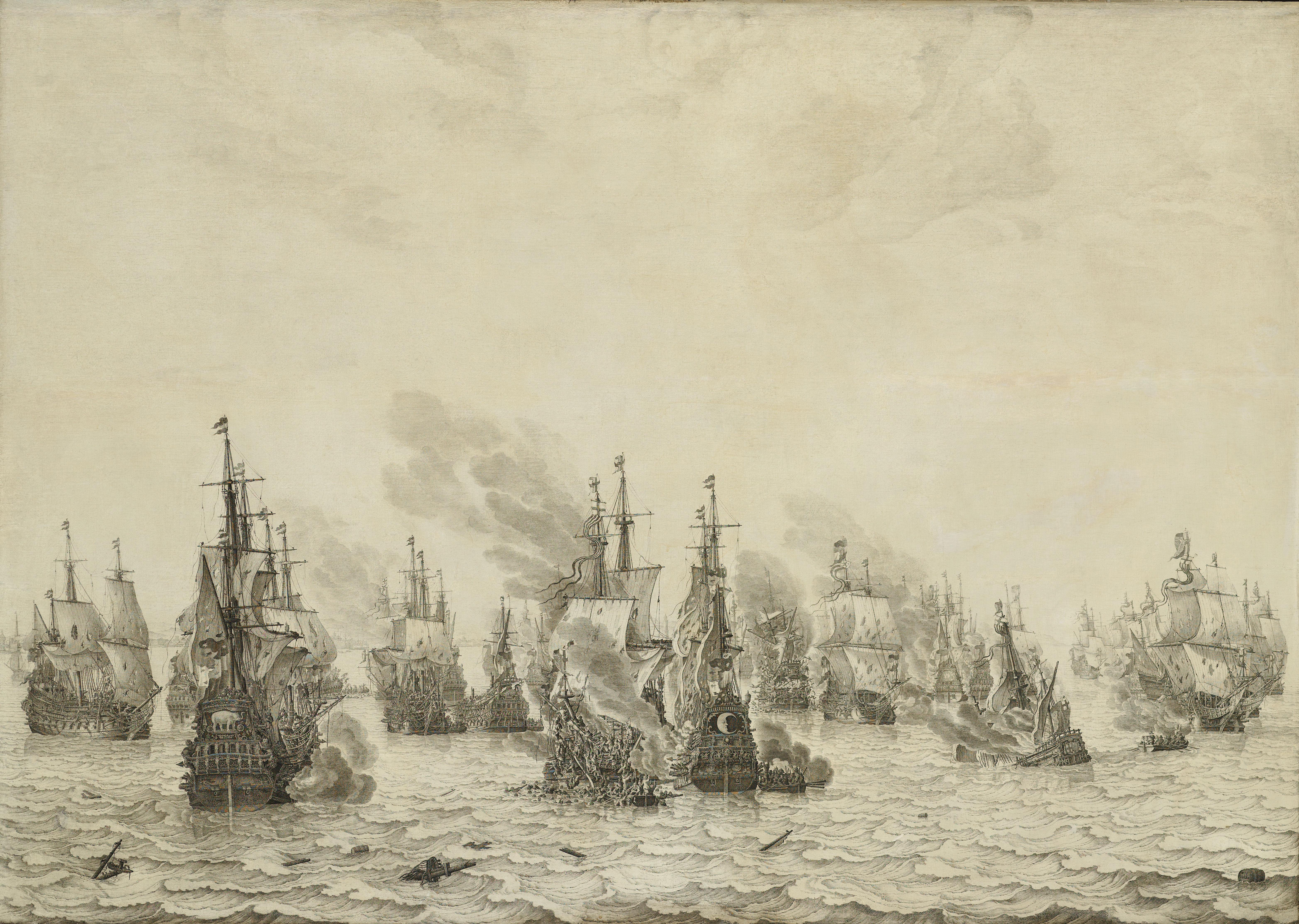 De zeeslag bij Livorno