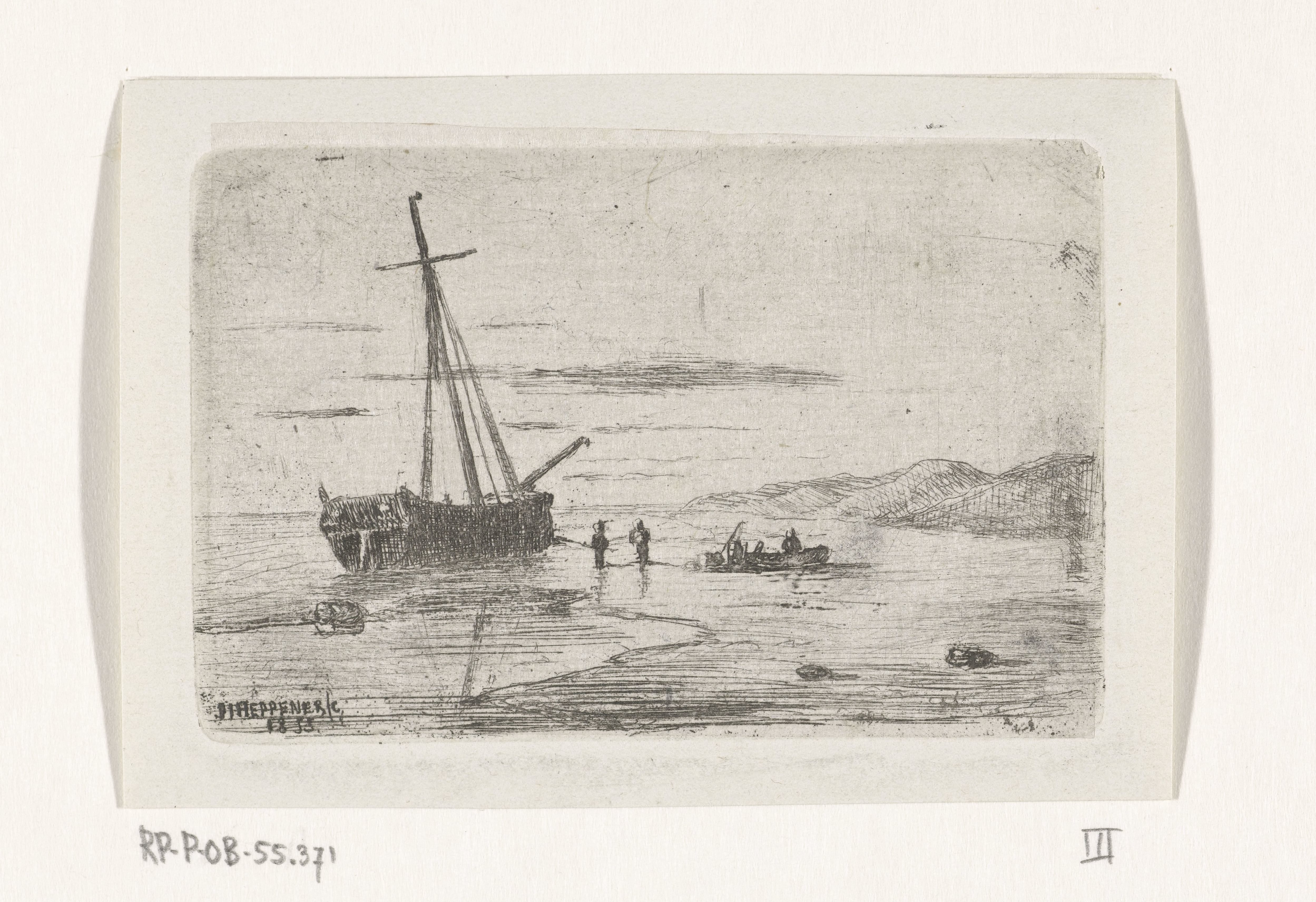Schip voor de kust