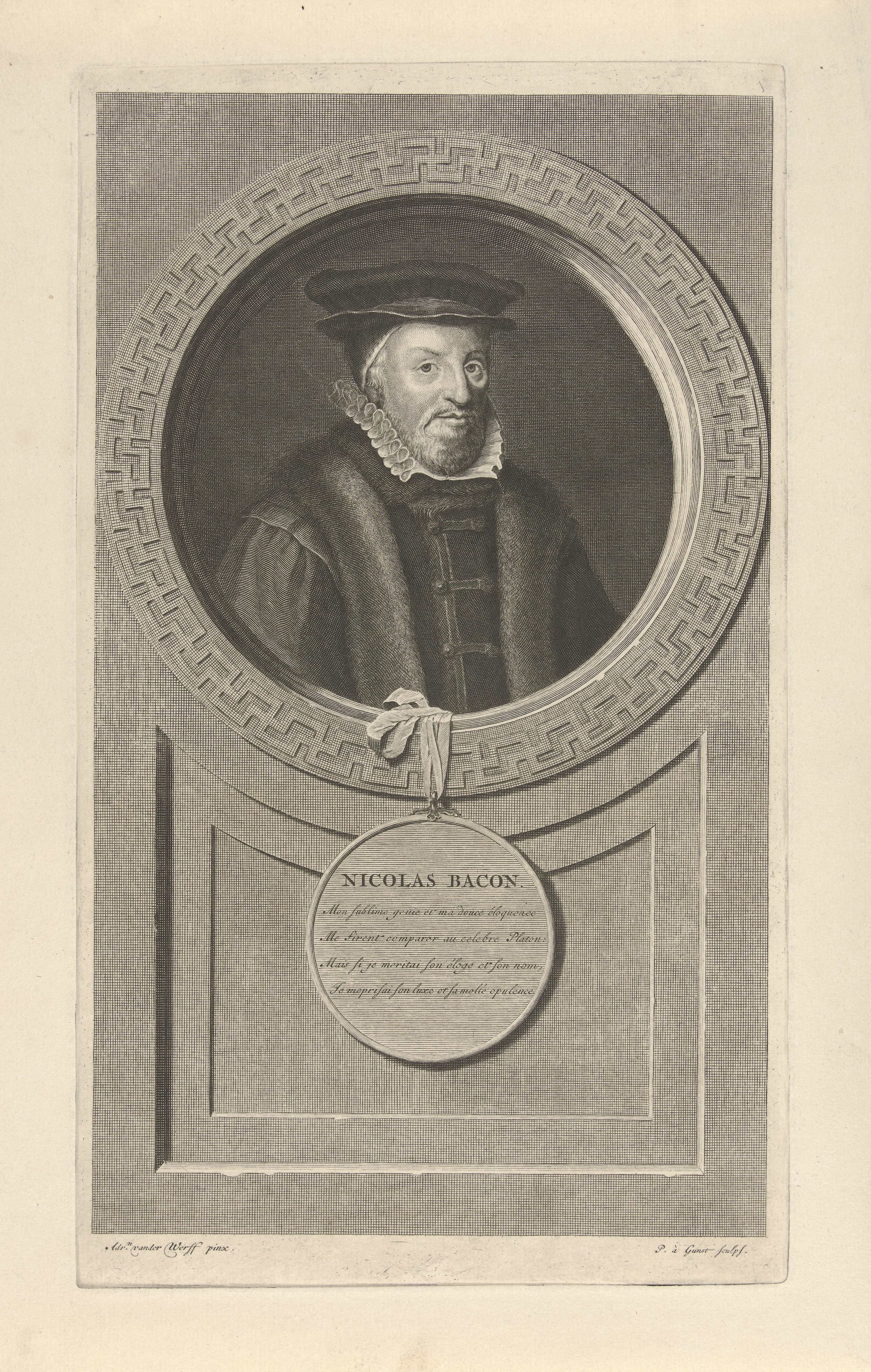 Portret van sir Nicolas Bacon