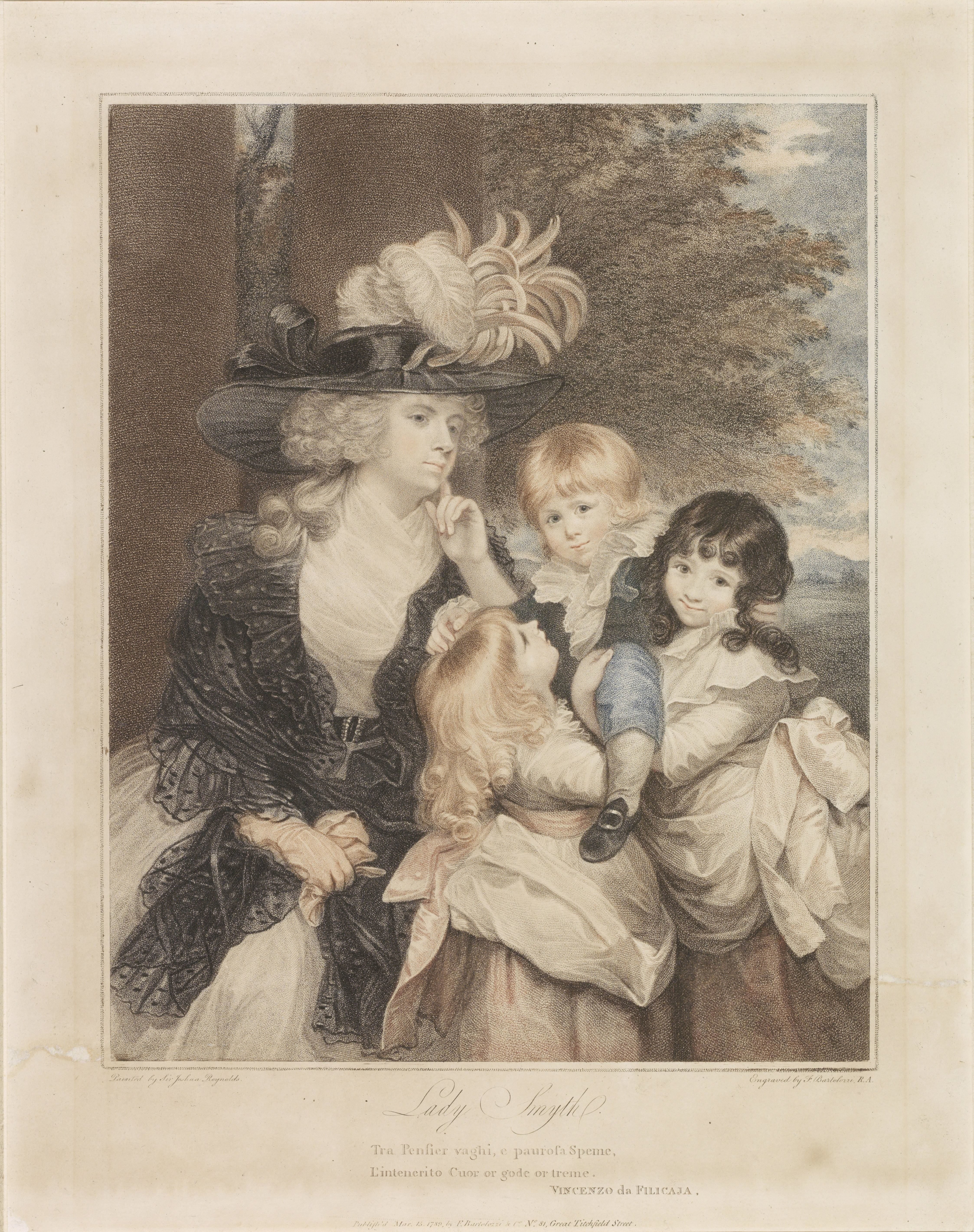 Portret van Lady Smith en haar drie kinderen