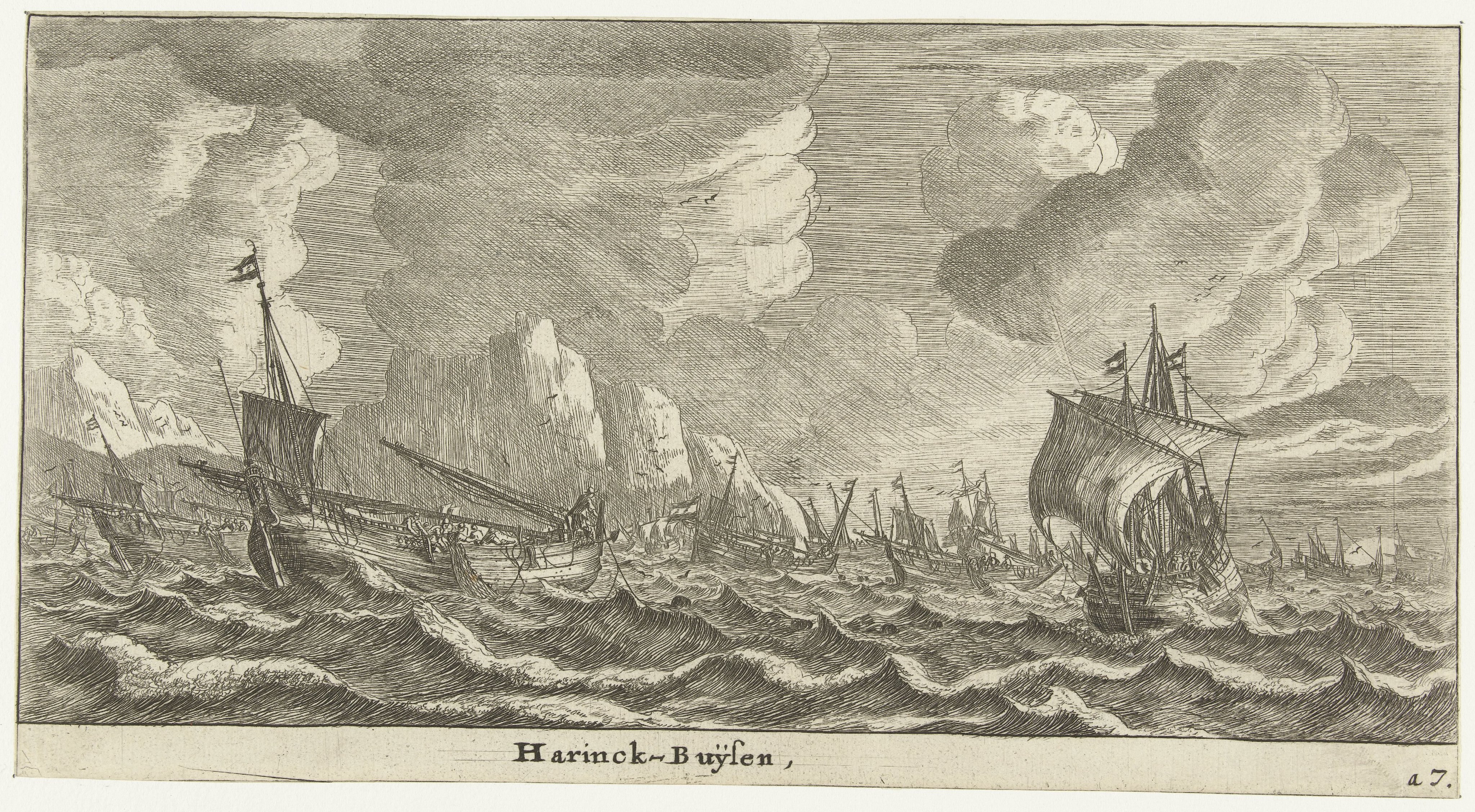 Haringbuizen op zee
