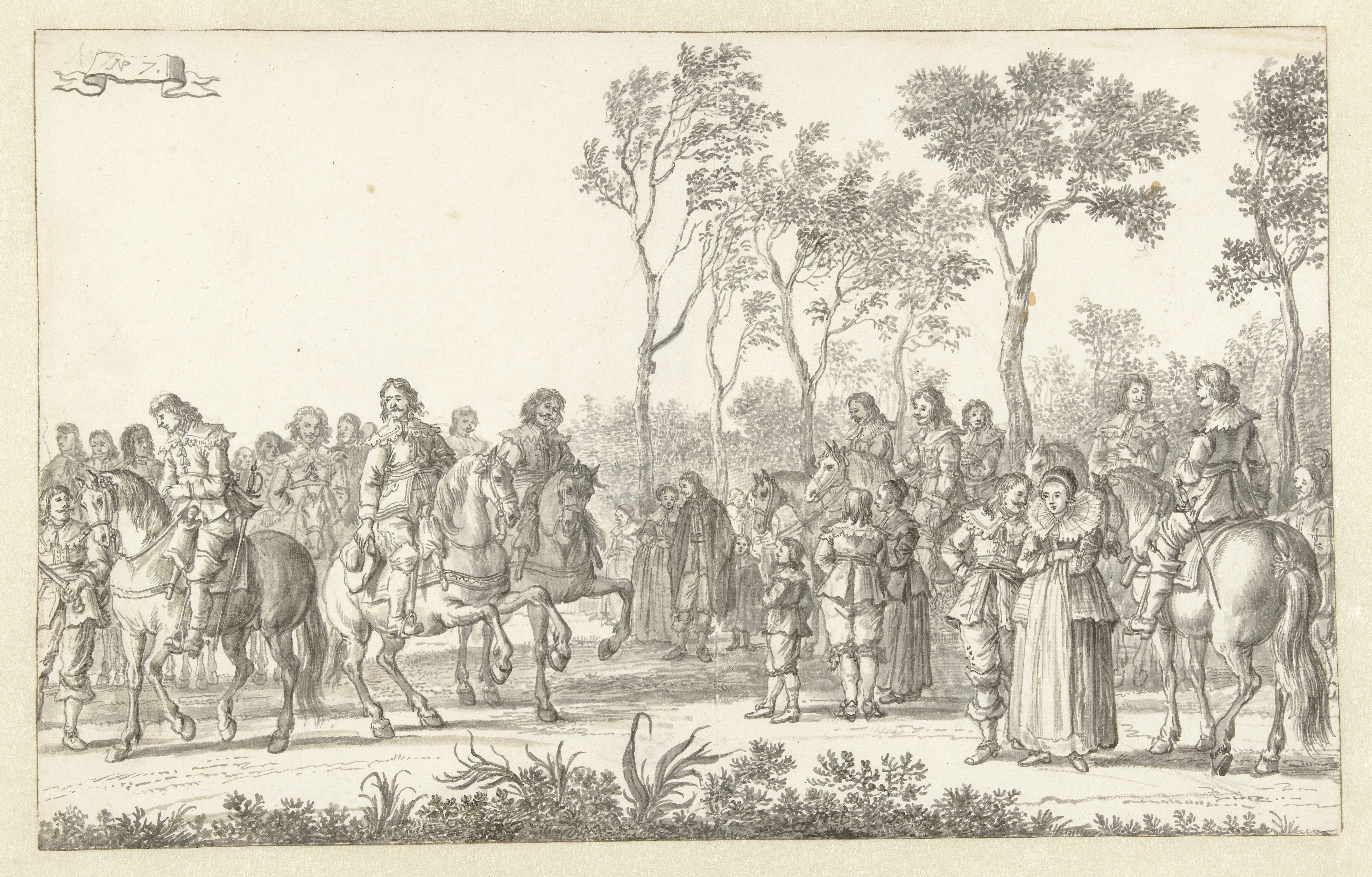 De intocht van Maria de' Medici te Amsterdam in 1638 (plaat 7)