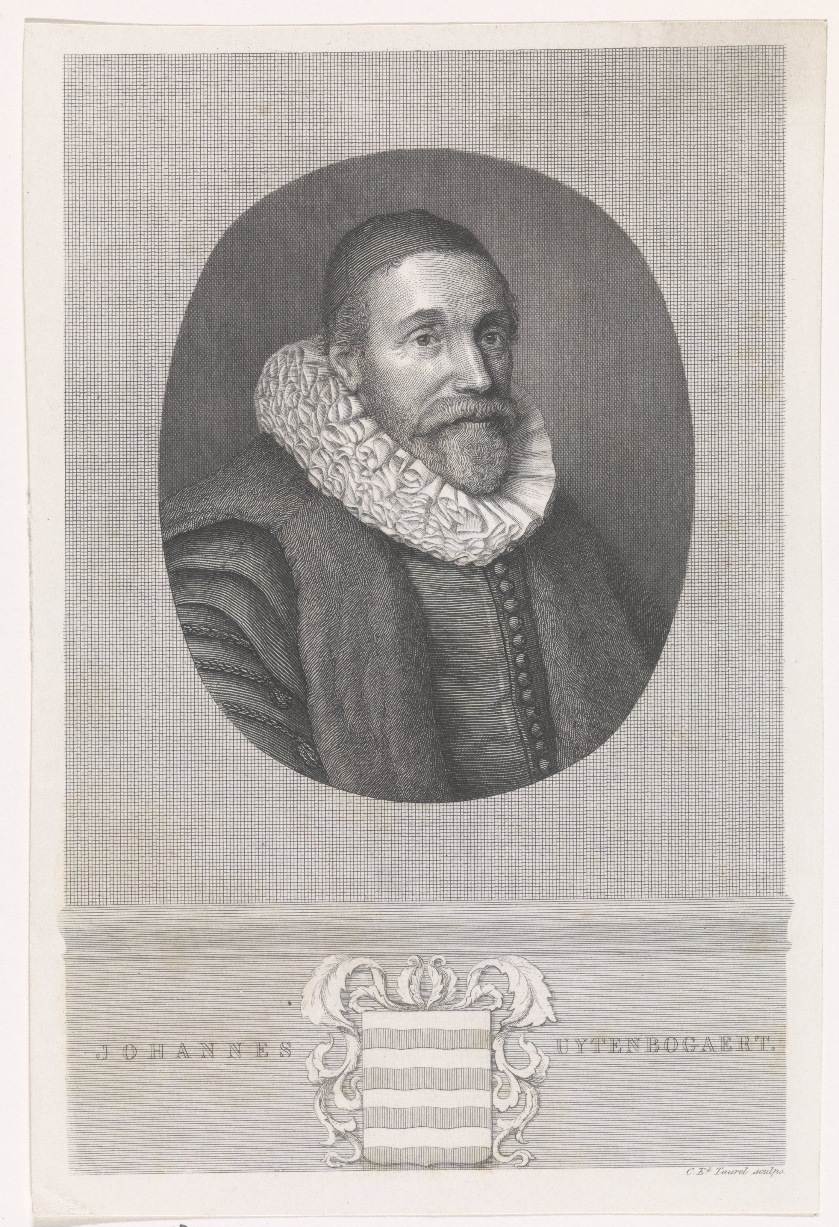 Portret van de predikant Johannes Wtenbogaert