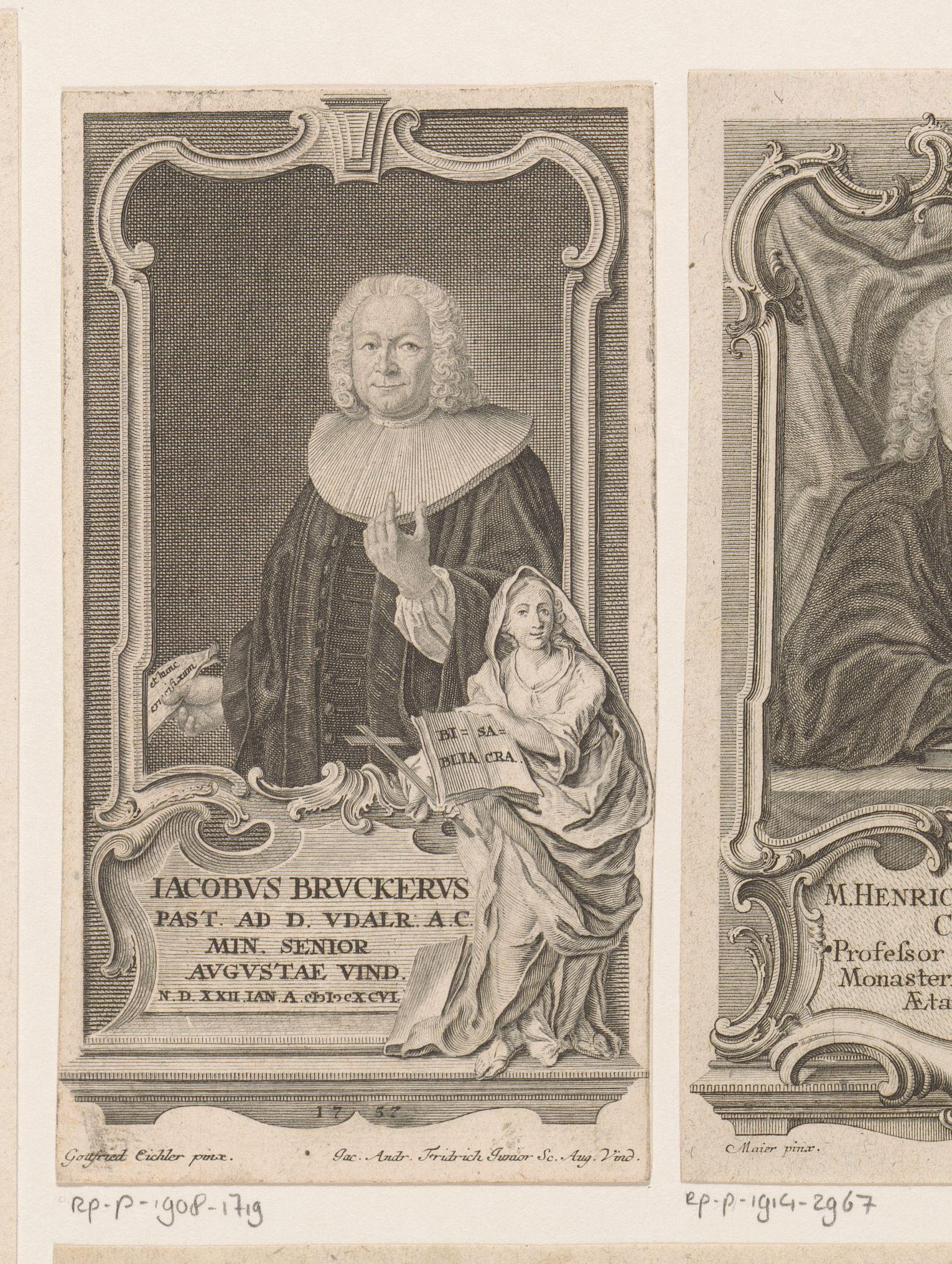 Portret van Jakob Brucker