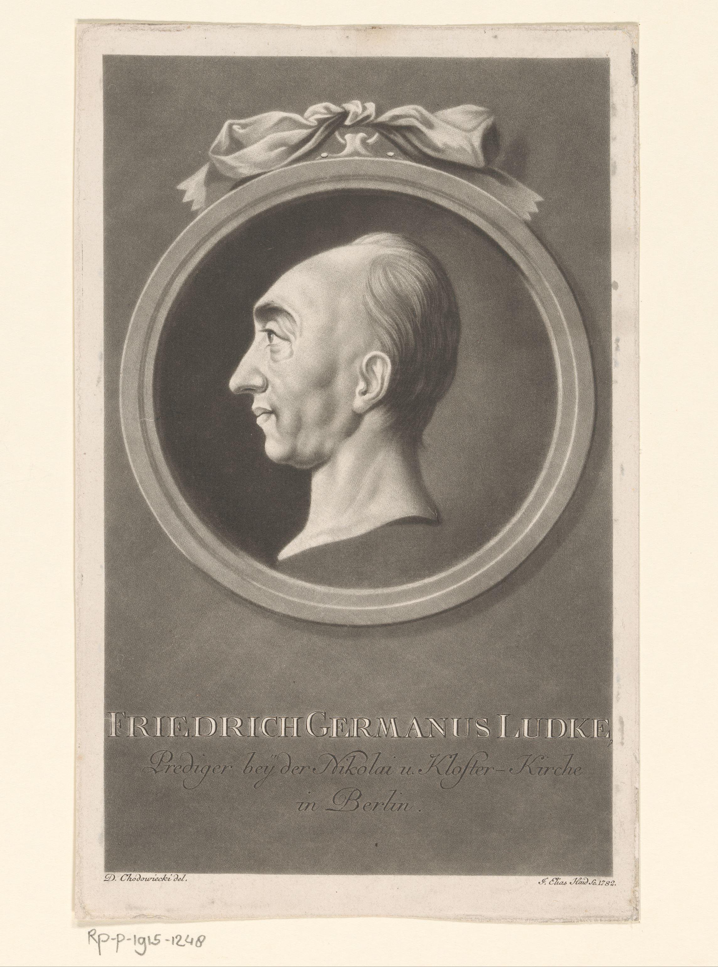 Portret van Friedrich Germanus Lüdke