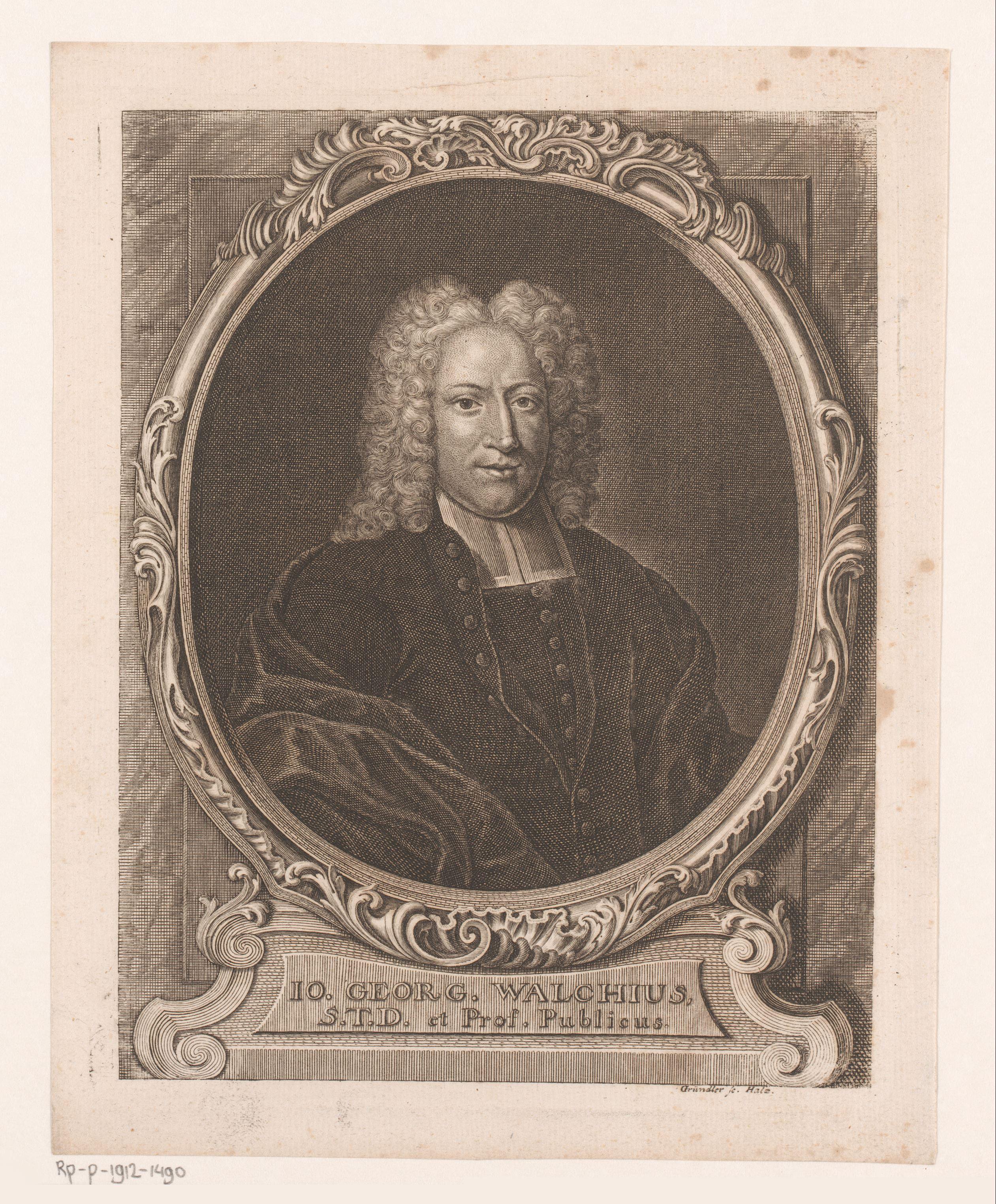 Portret van Johann Georg Walch