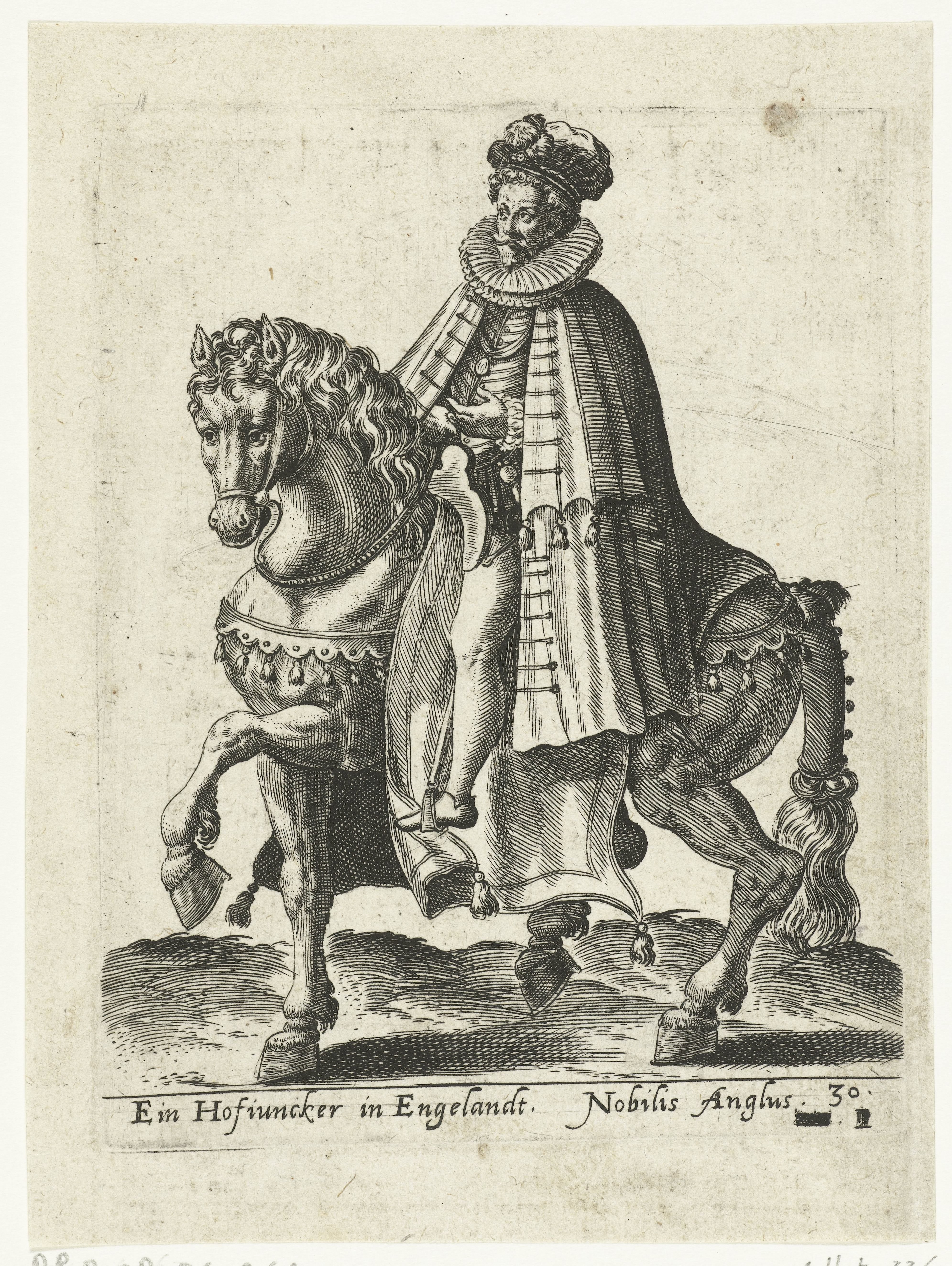Engelse hofjonker te paard