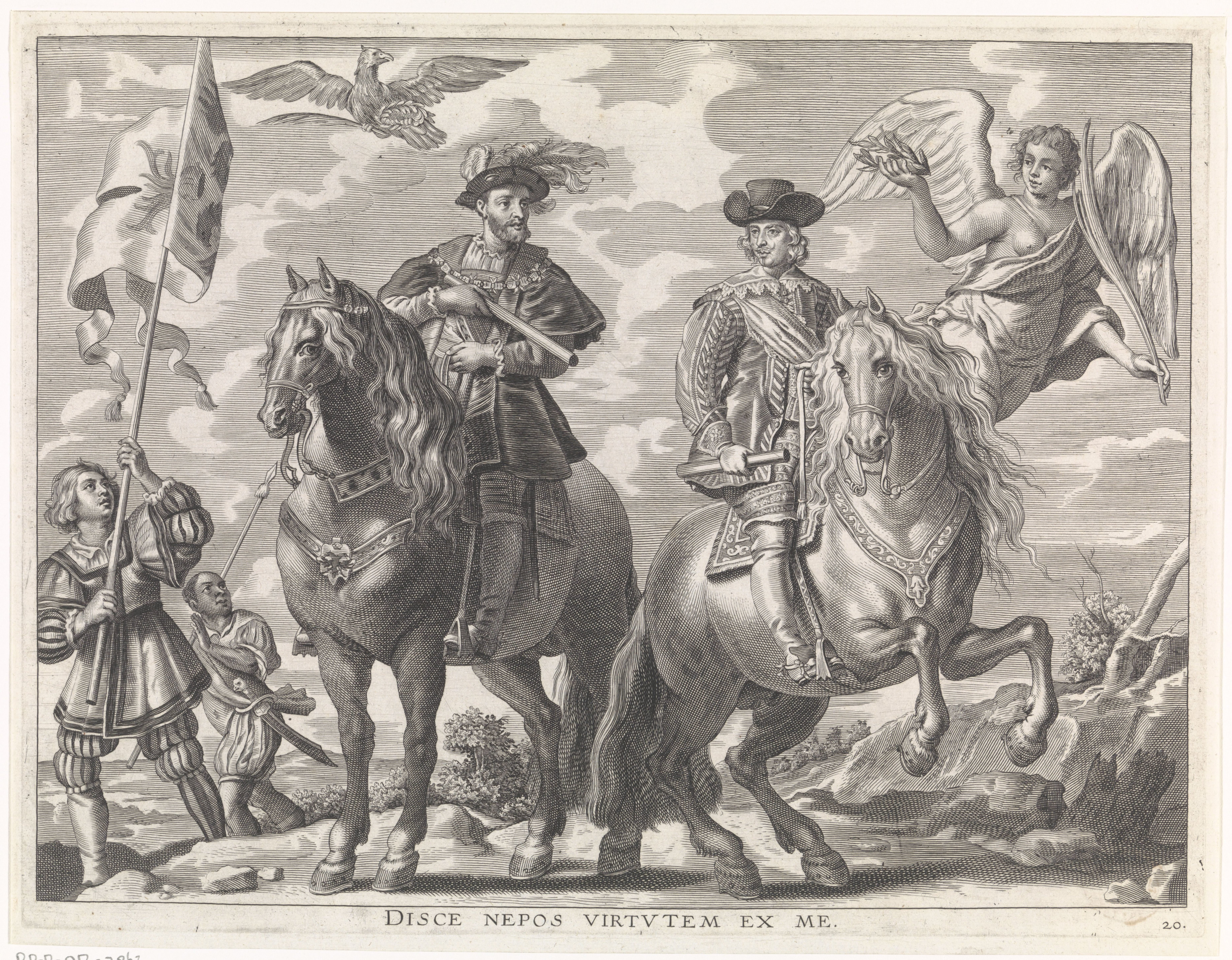 Karel V en Ferdinand te paard