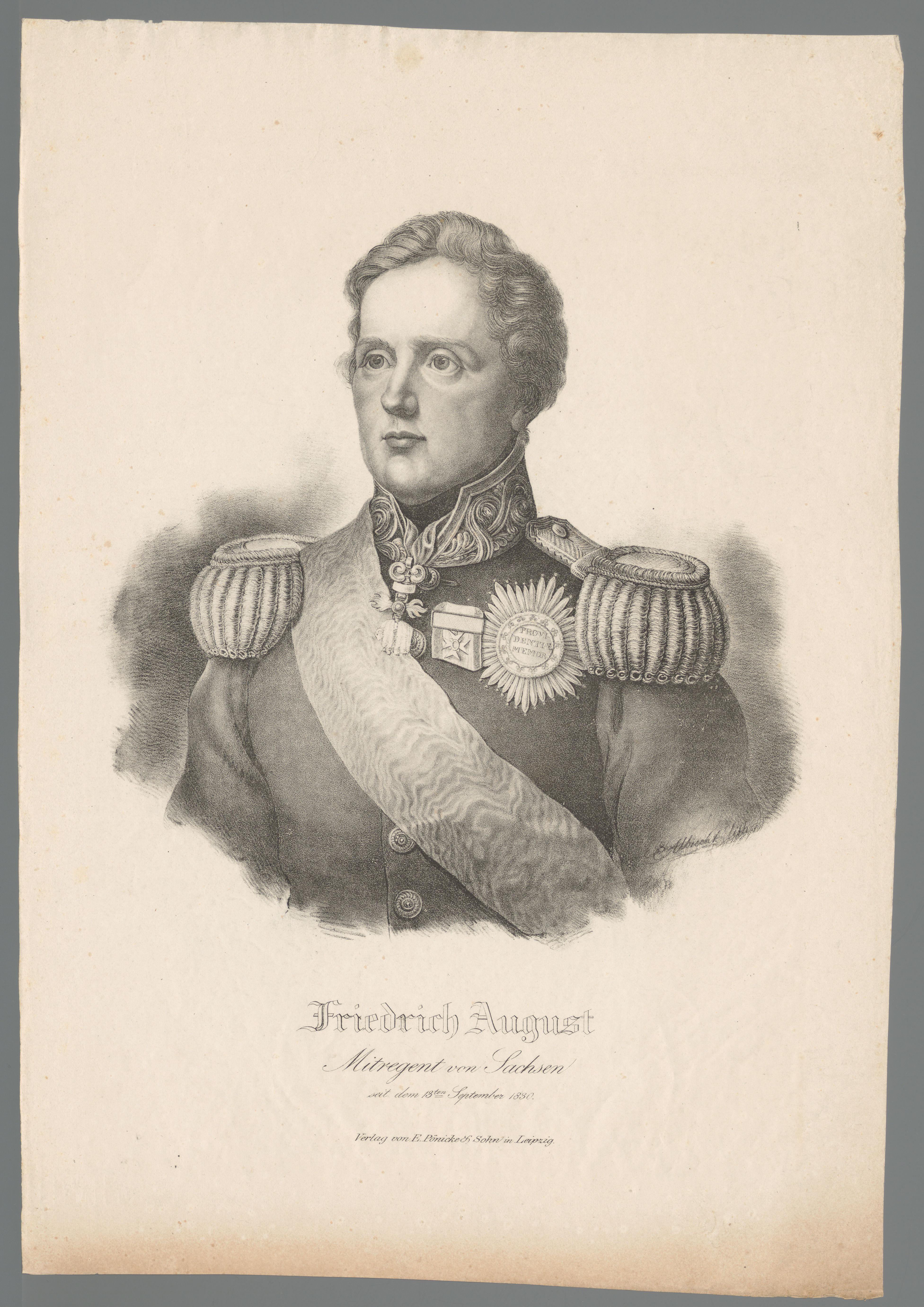 Portret van Frederik August II van Saksen