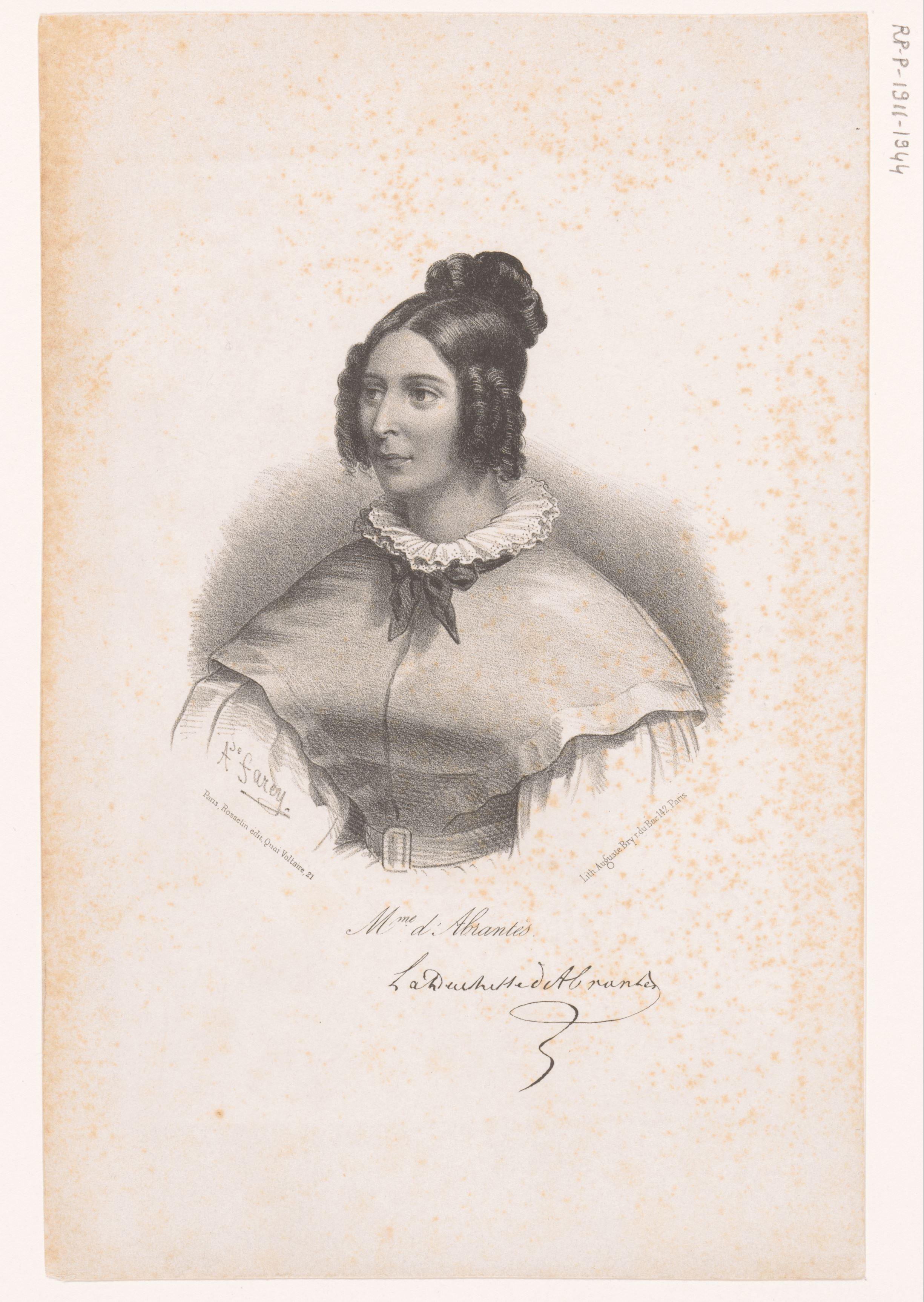 Portret van Laure Junot d'Abrantès