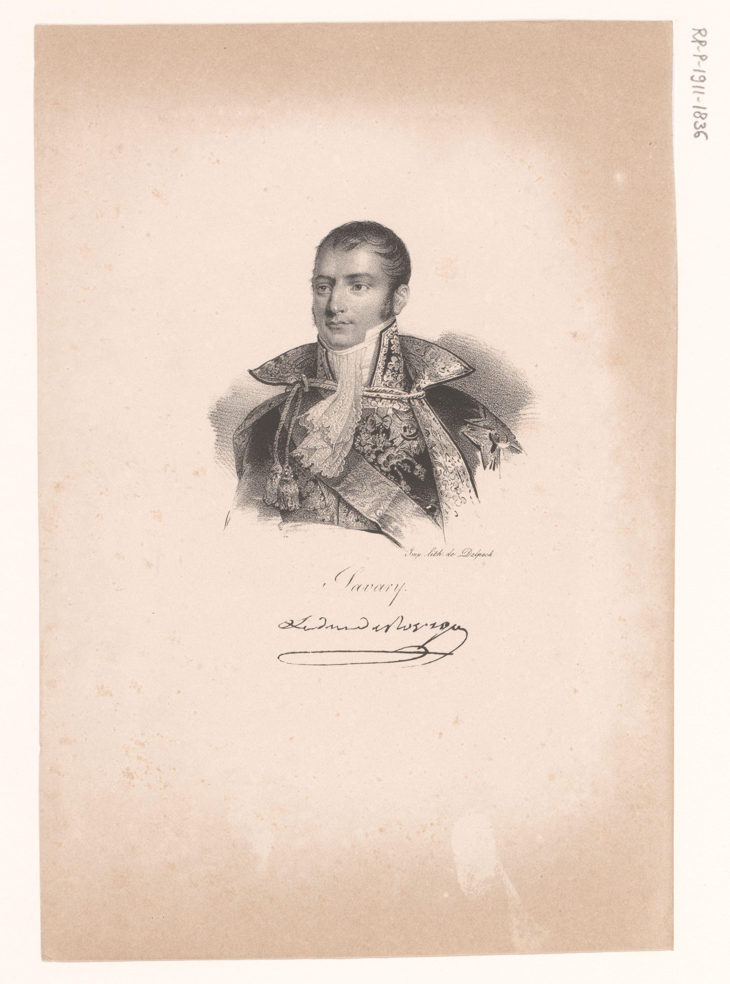 Portret van Anne Jean Marie René Savary