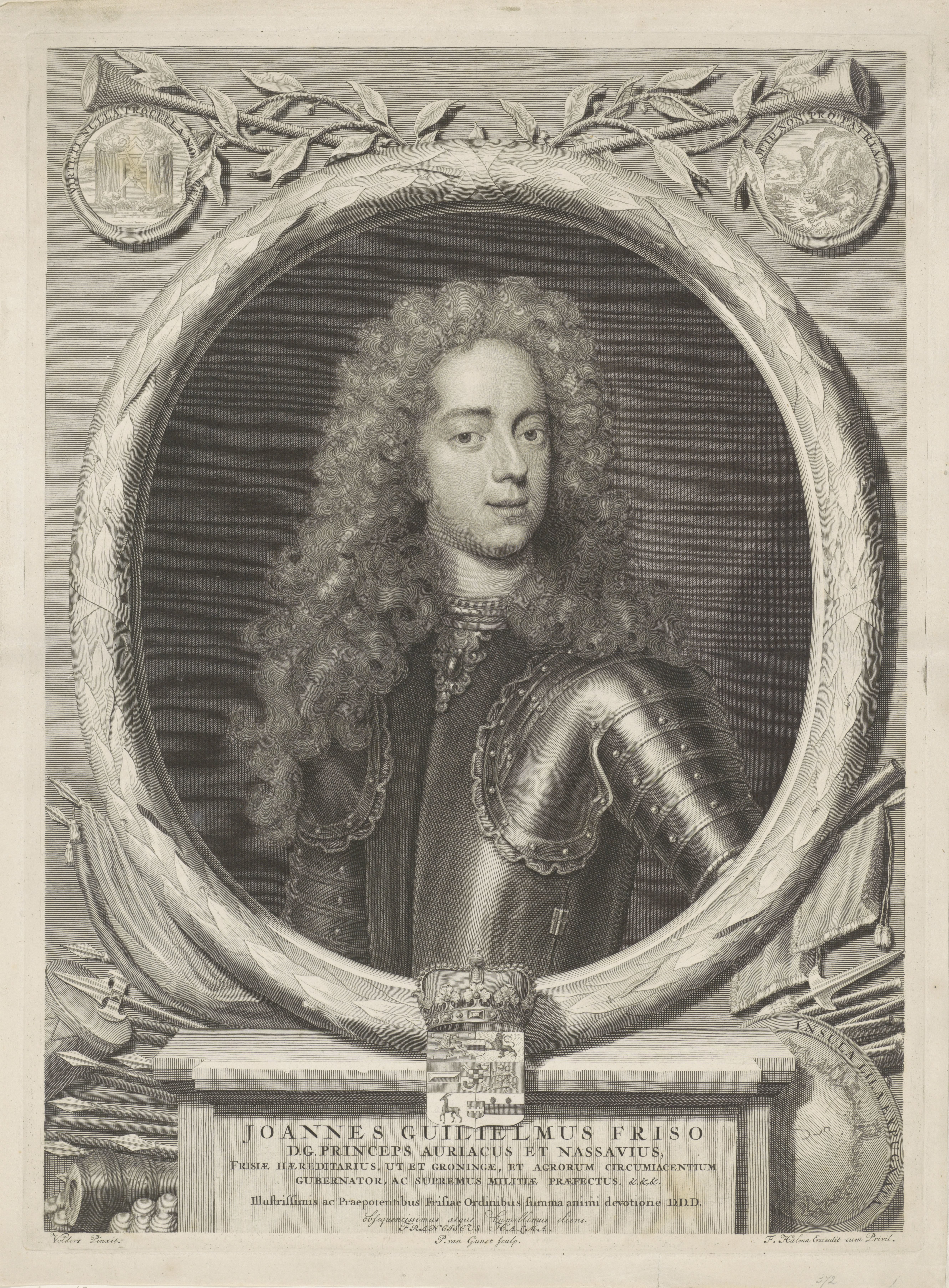 Portret van Johan Willem Friso, prins van Oranje-Nassau