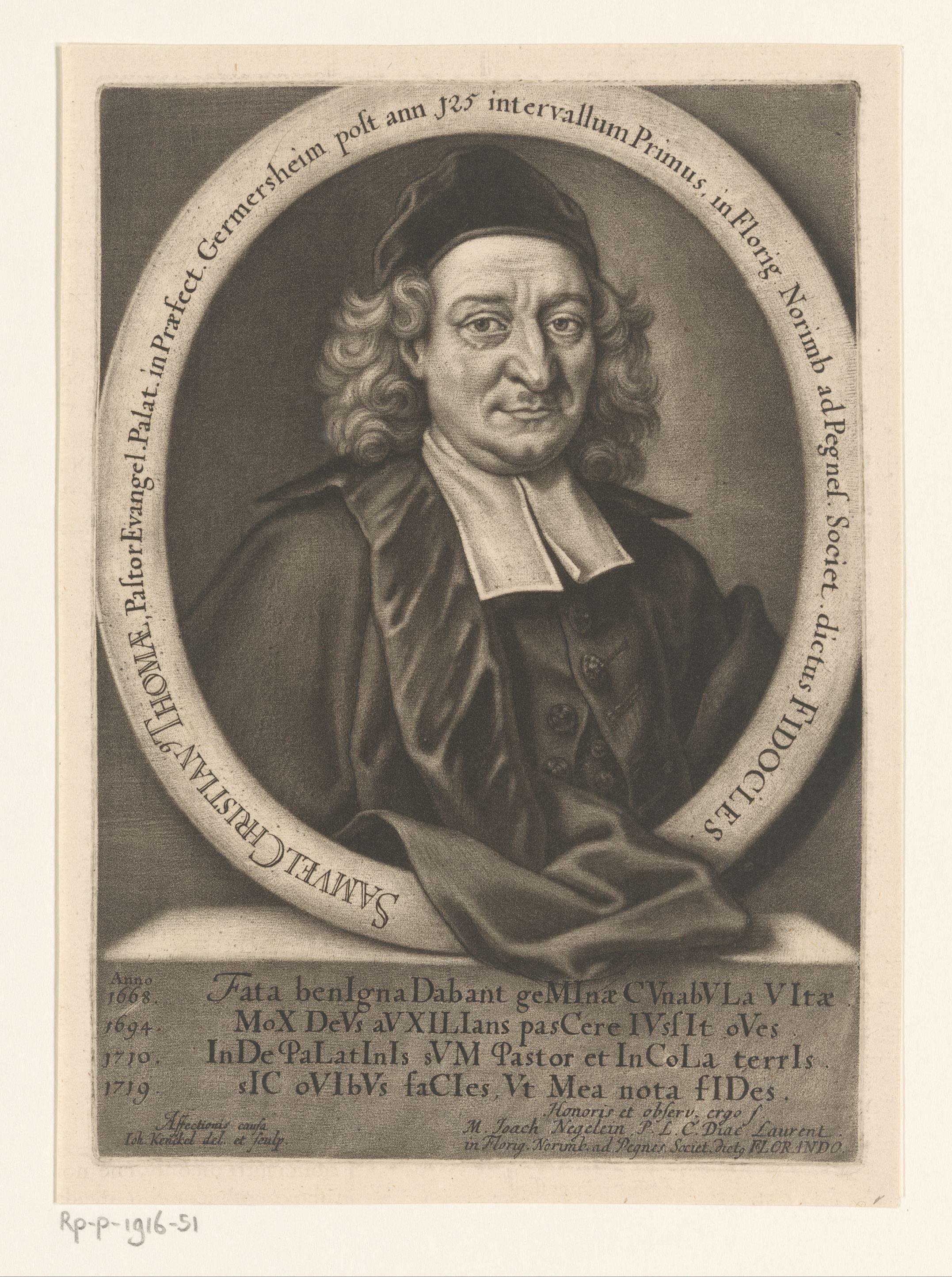 Portret van Samuel Christian Thomae