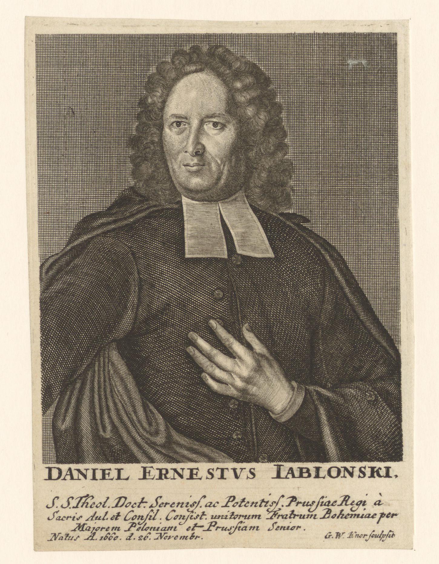 Portret van Daniel Ernst Jablonski