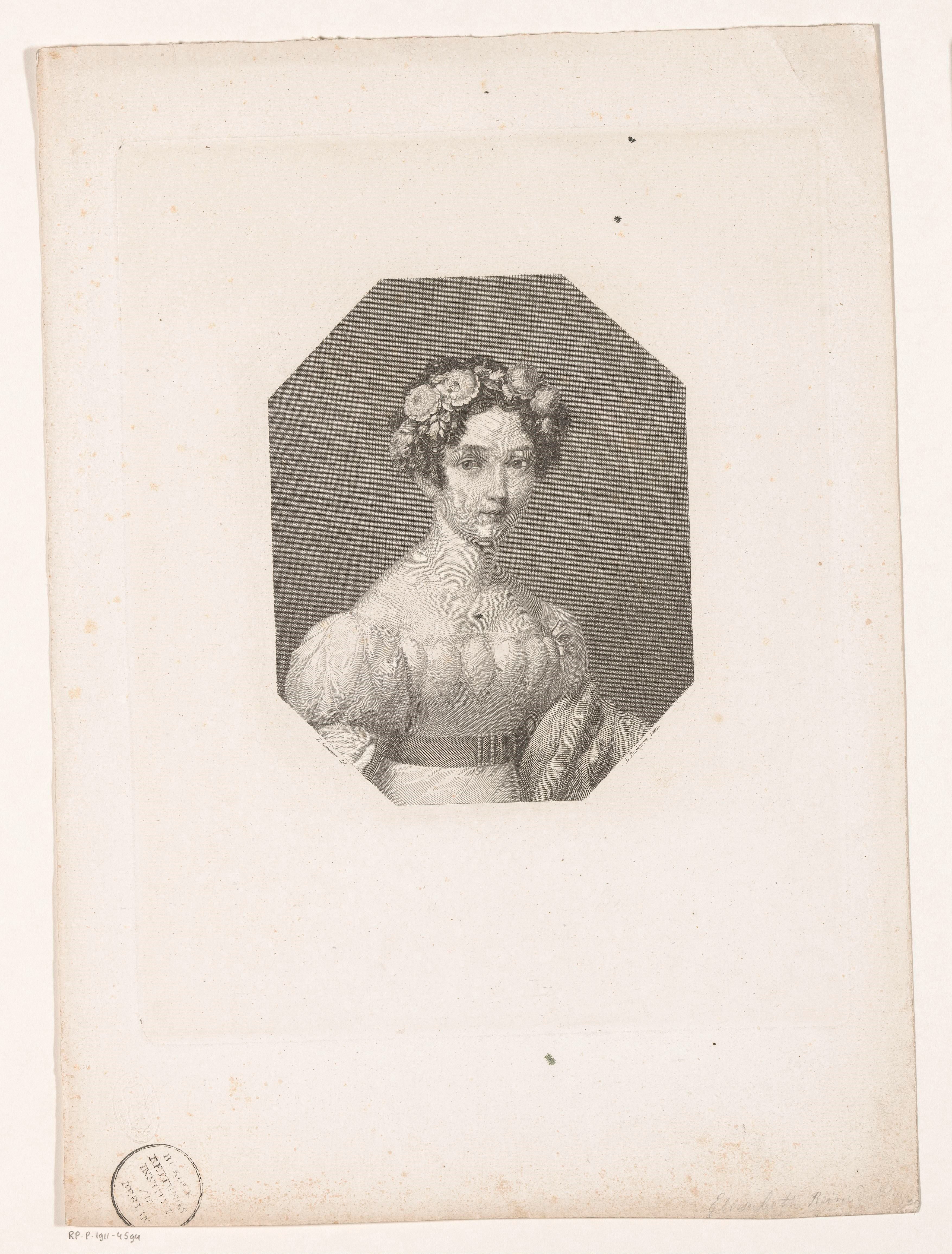 Portret van Elisabeth Ludovika von Bayern