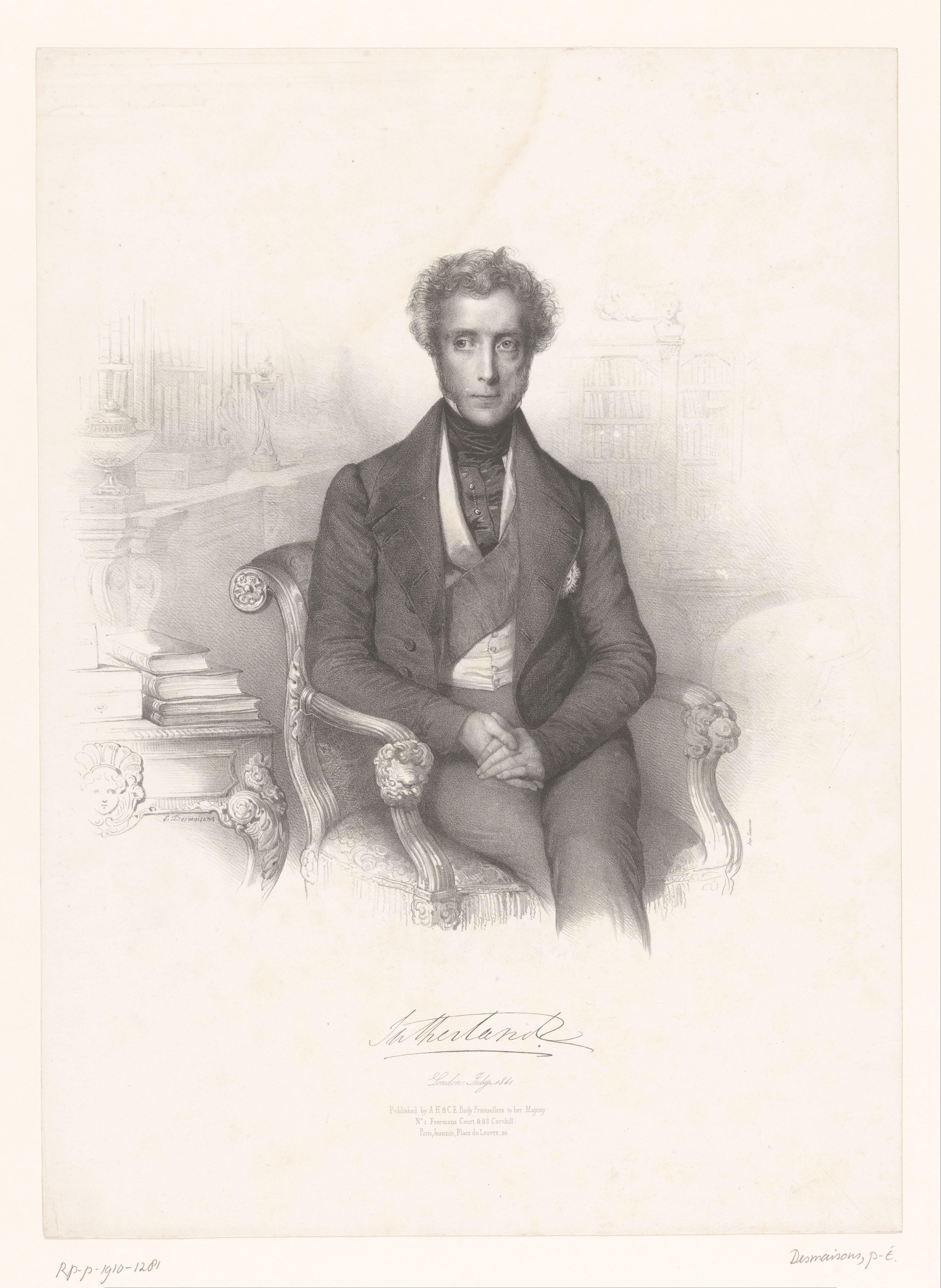Portret van George Sutherland-Leveson-Gower