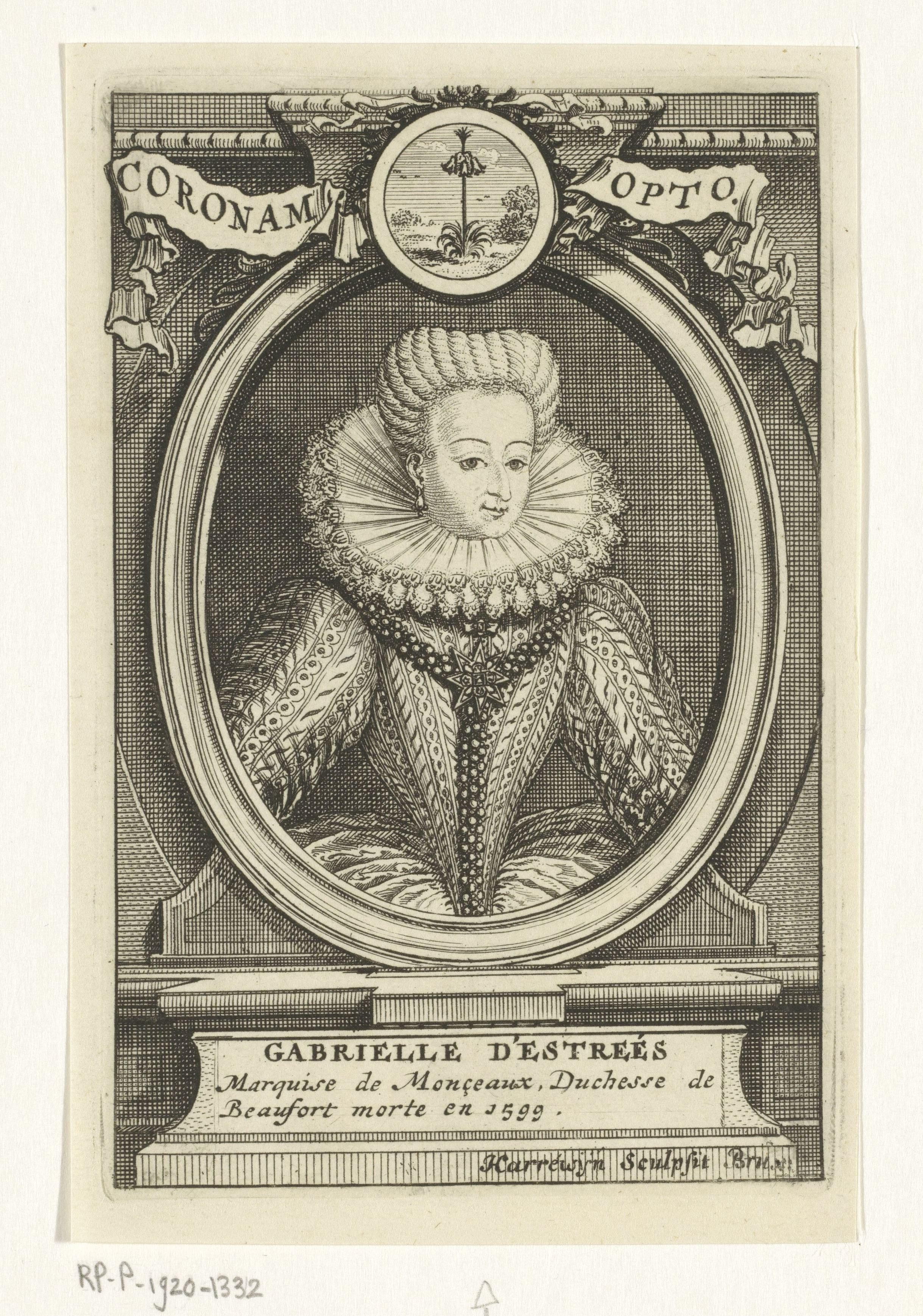 Portret van Gabrielle d'Estrées