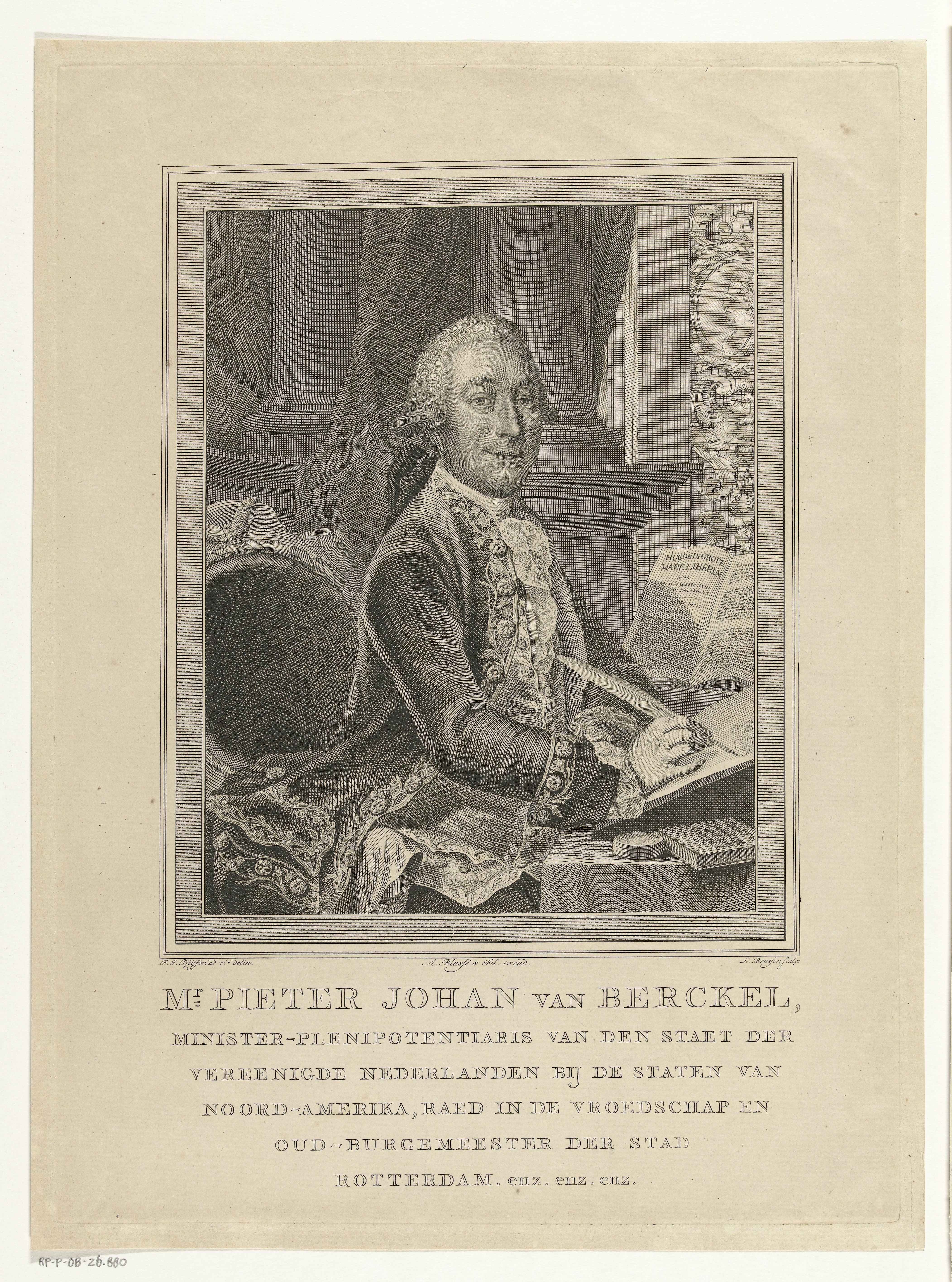 Portret van ambassadeur Pieter Johan van Berckel