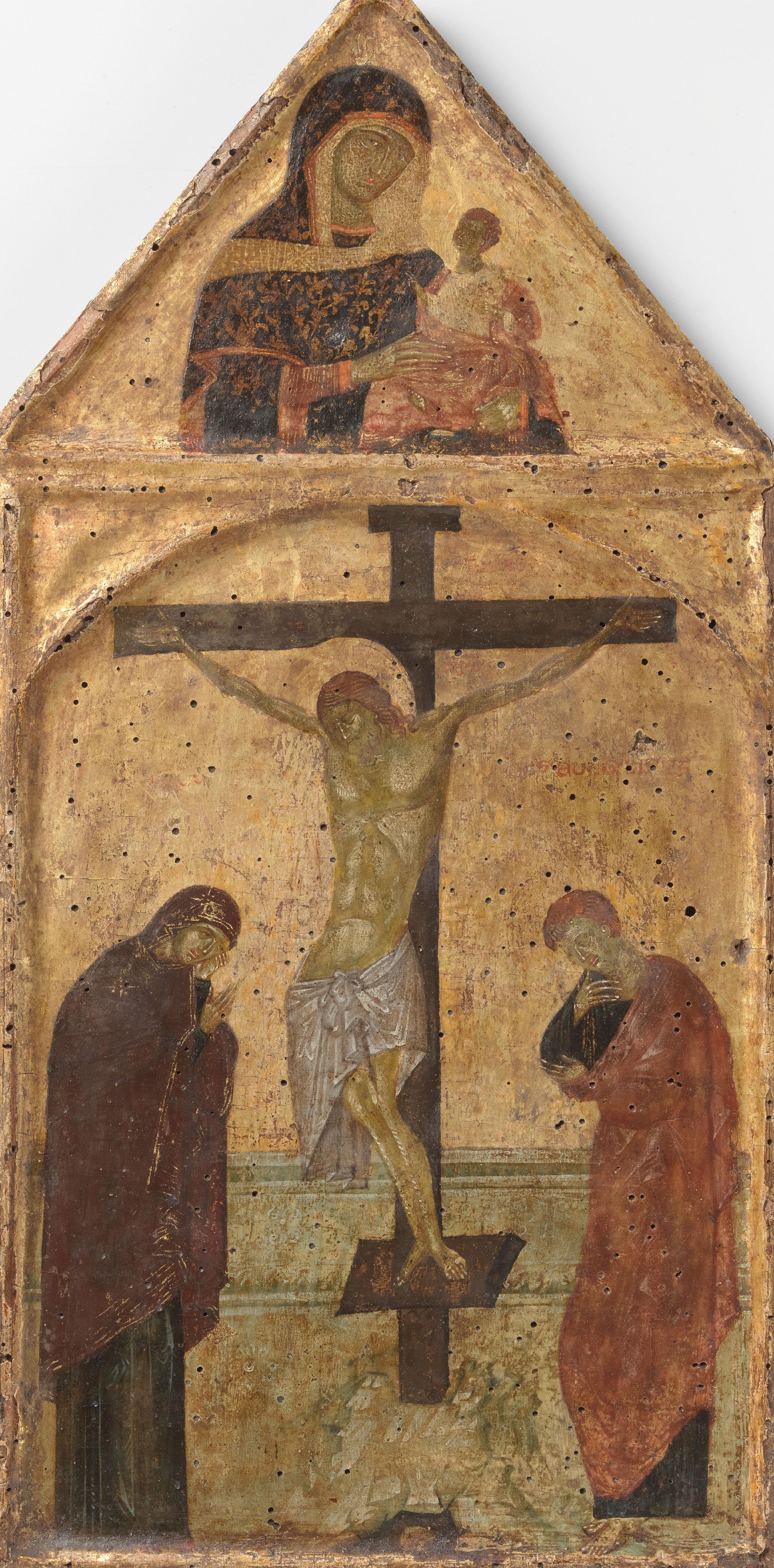 Christus aan het kruis, met Maria en Johannes