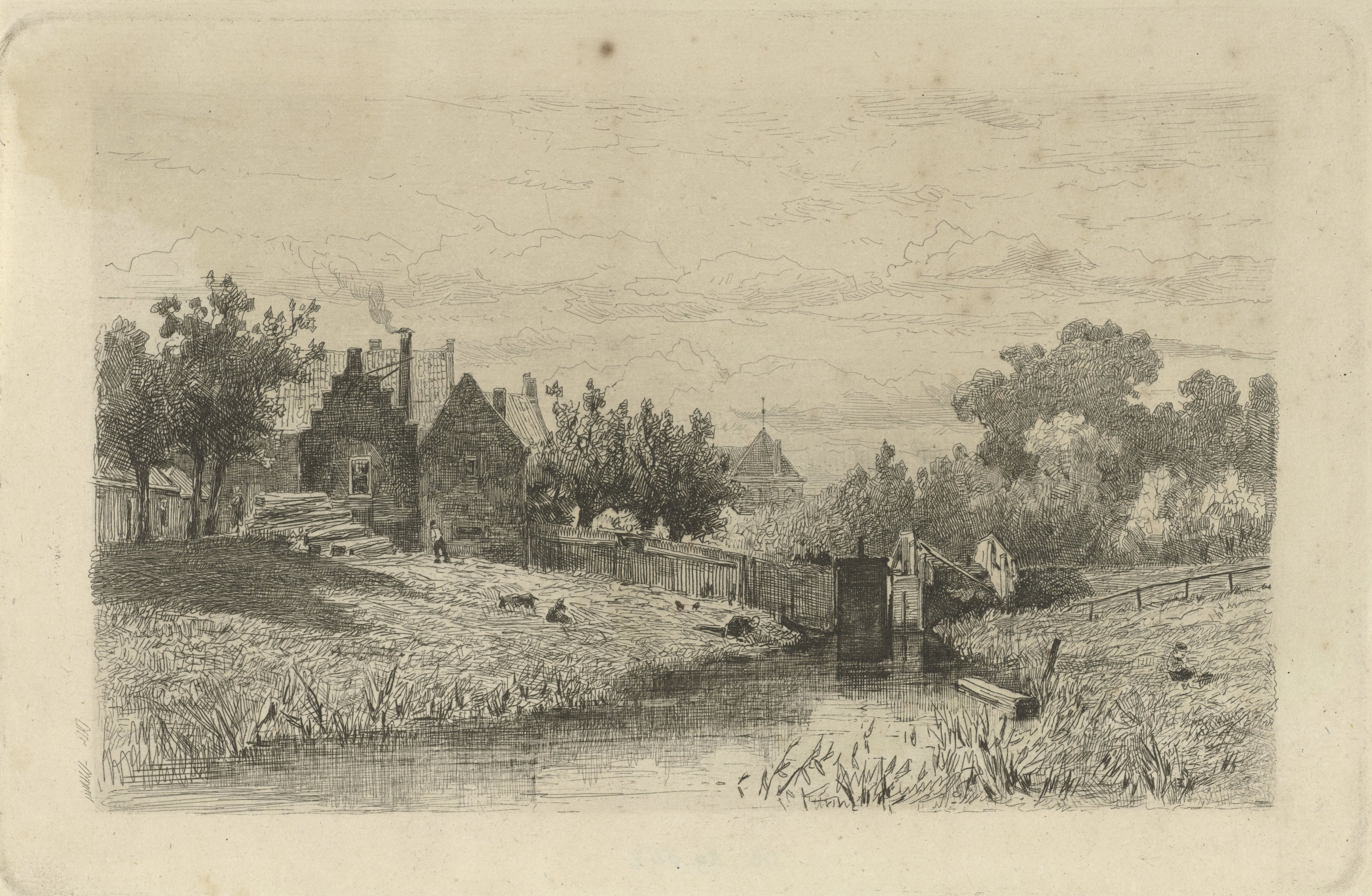 Gezicht op een sluis
