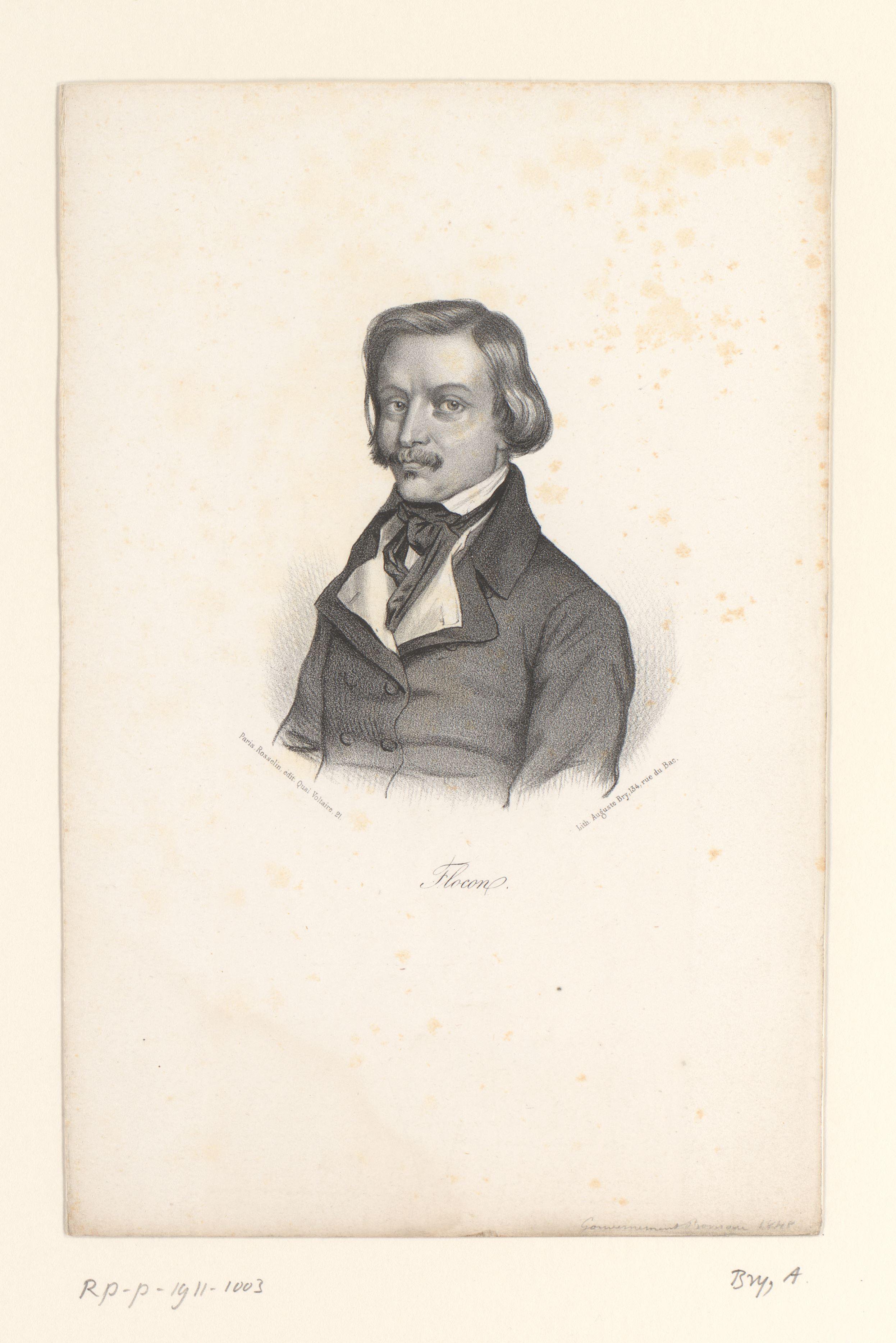 Portret van de journalist Ferdinand Flocon