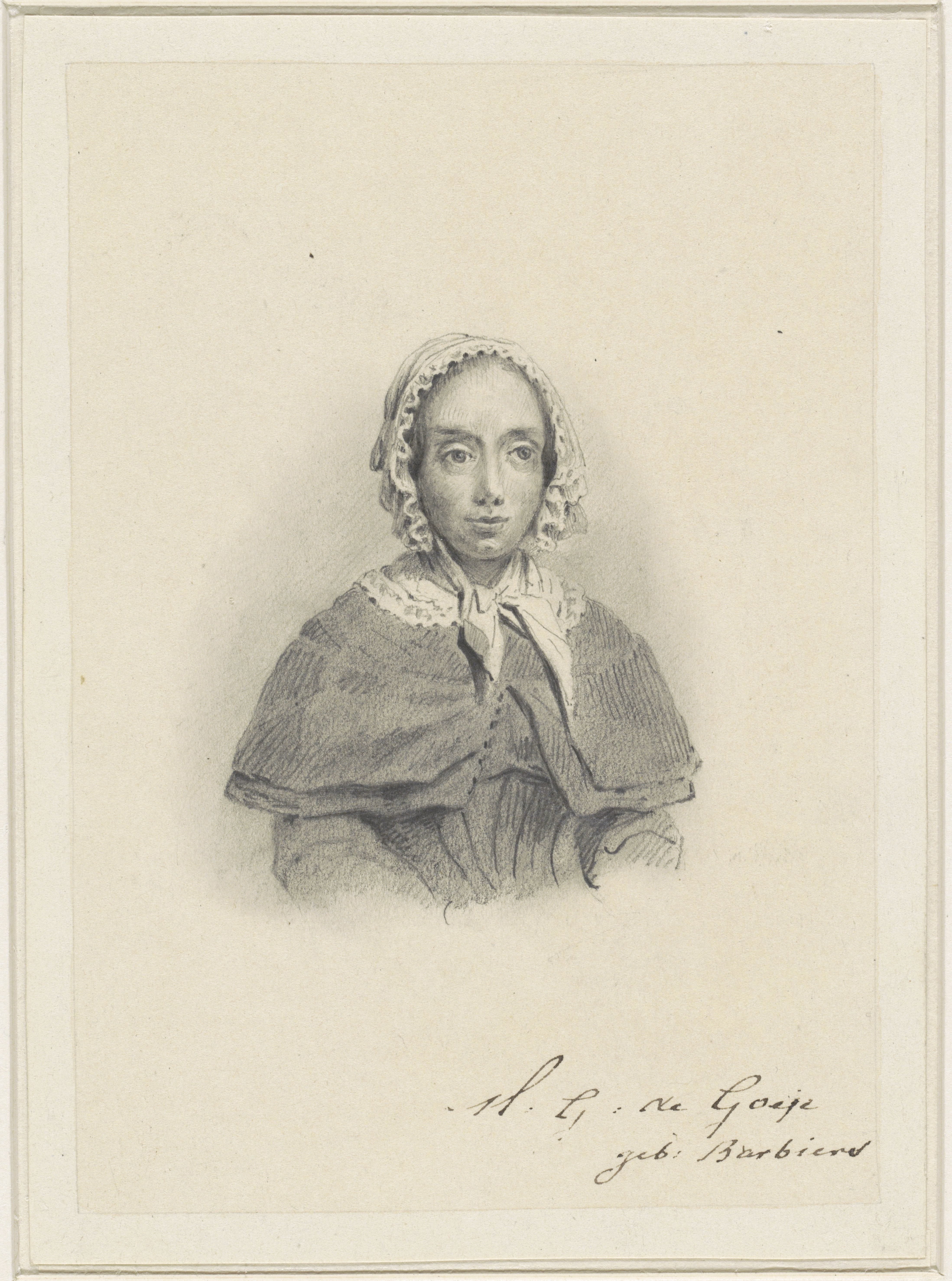 Portret van Maria Geertruida de Goeje-Barbiers