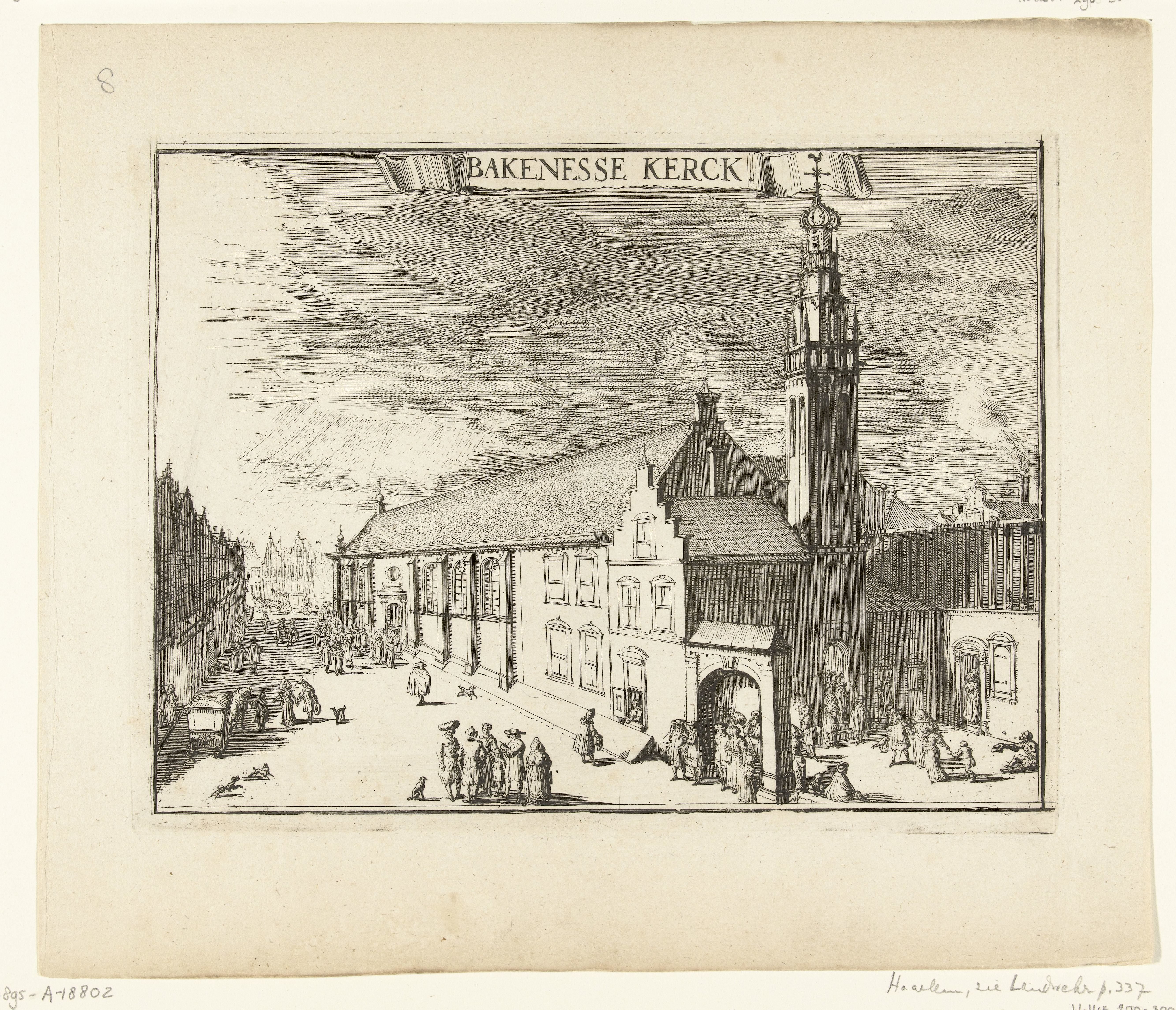 Gezicht op de Bakenesserkerk te Haarlem