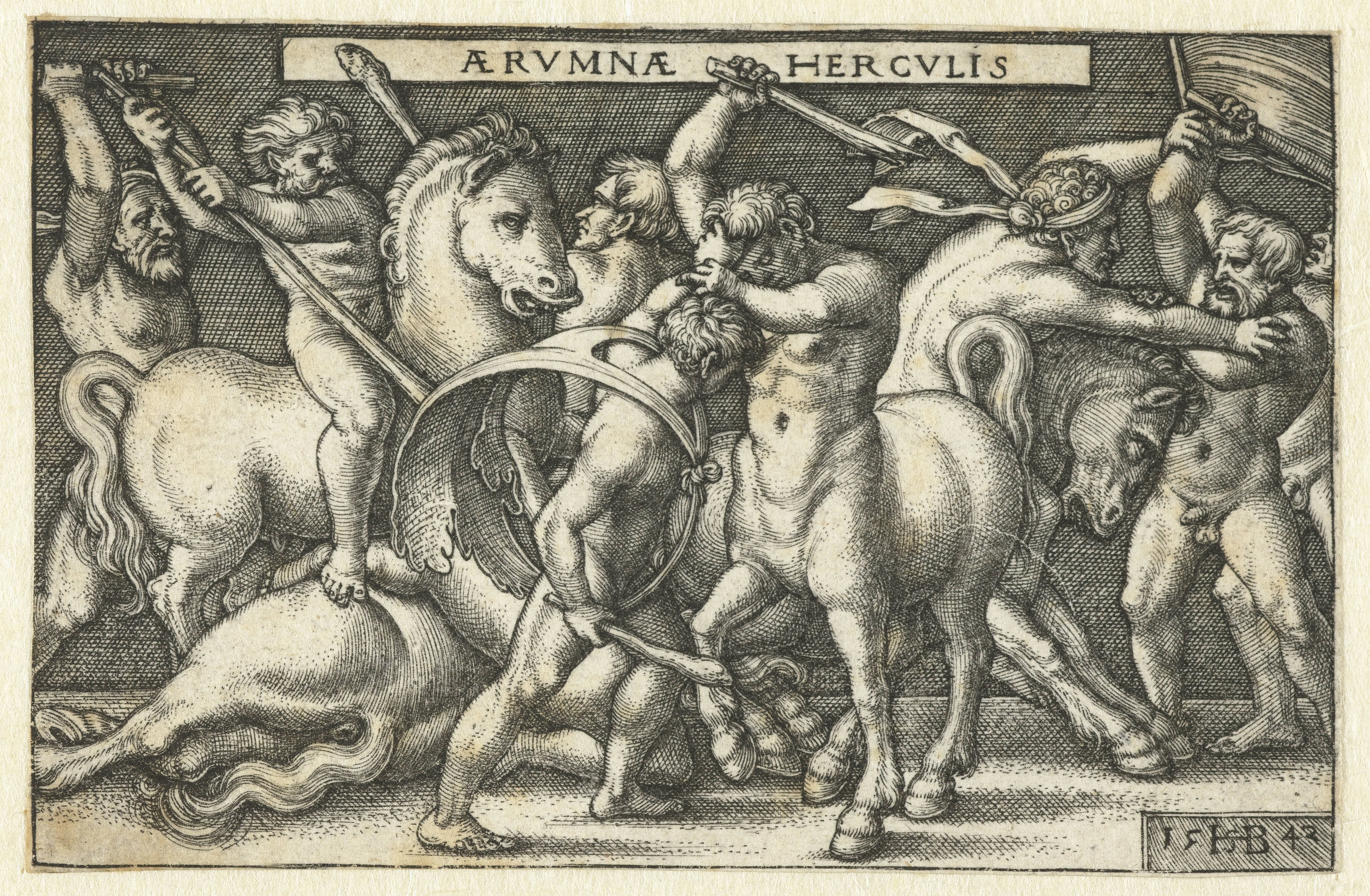 Hercules in gevecht met centaurs
