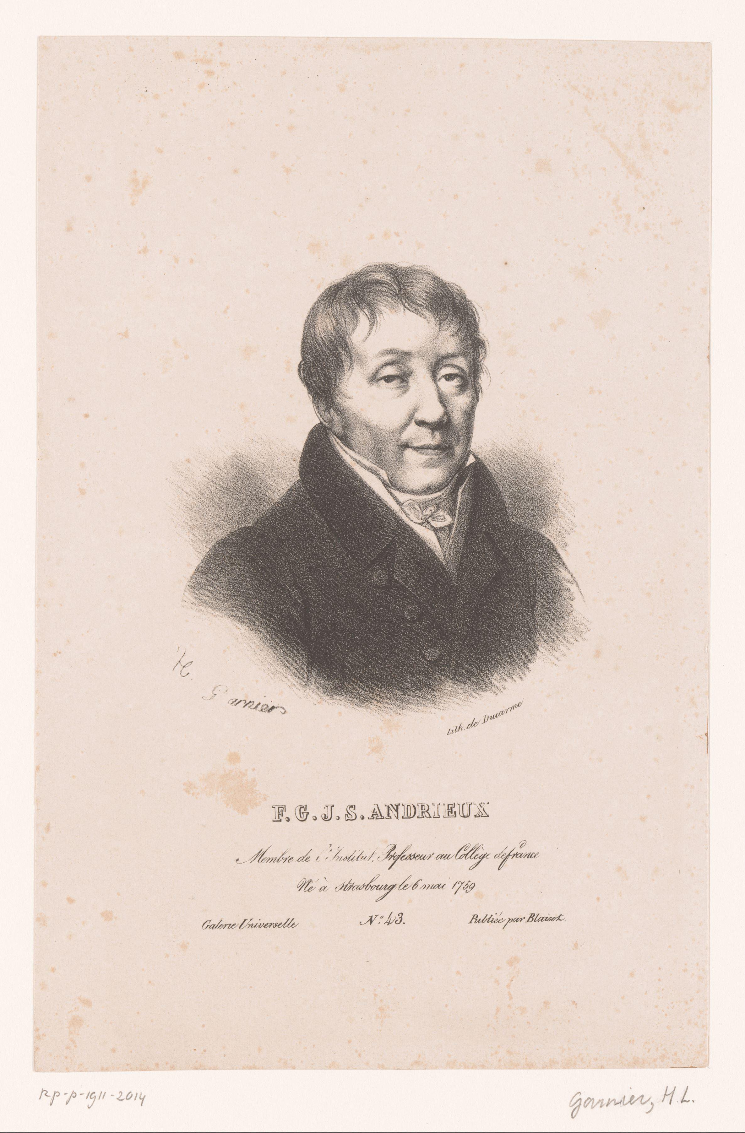 Portret van François Andrieux