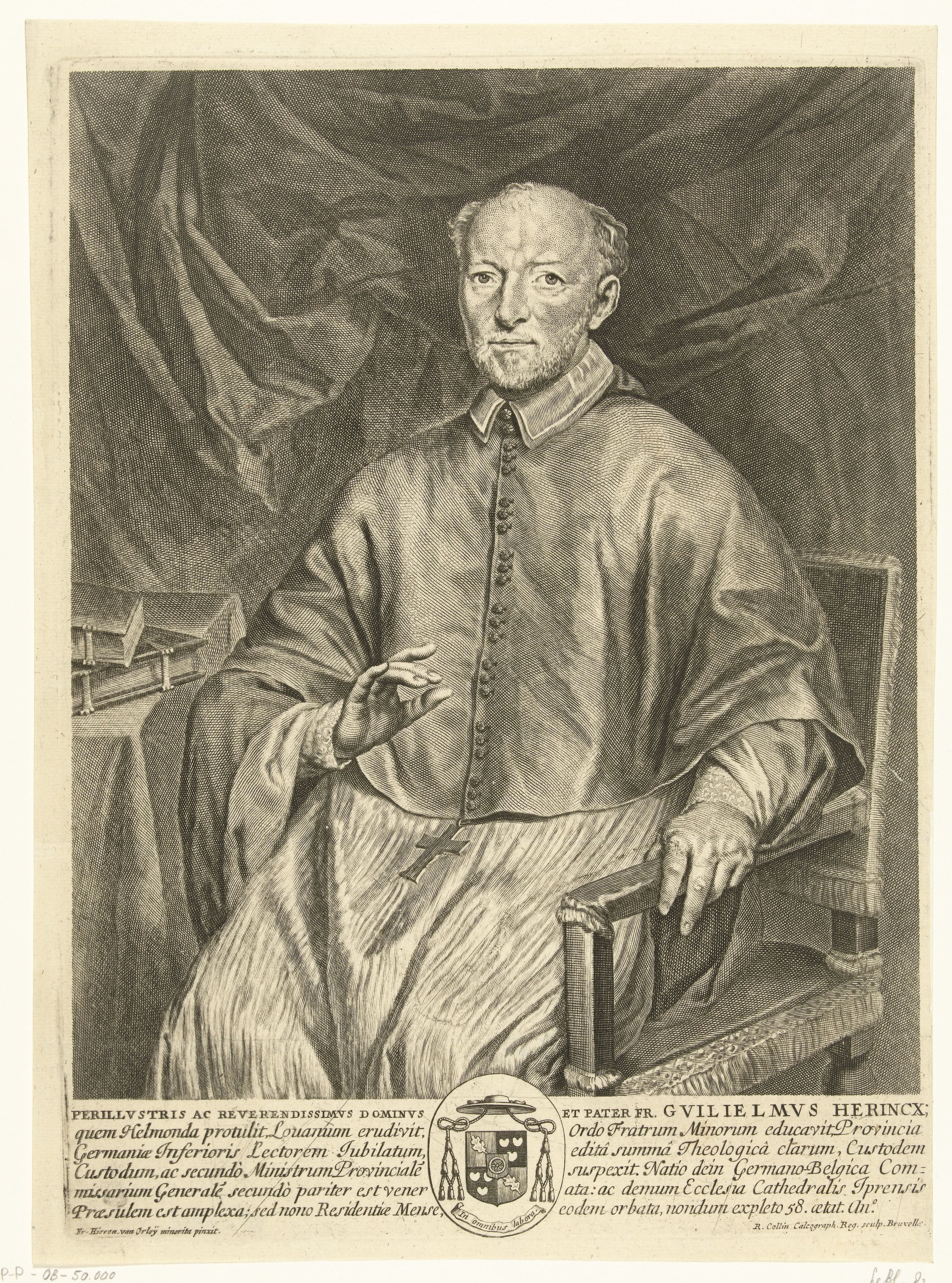 Portret van Willem Herincx, bisschop van Yperen