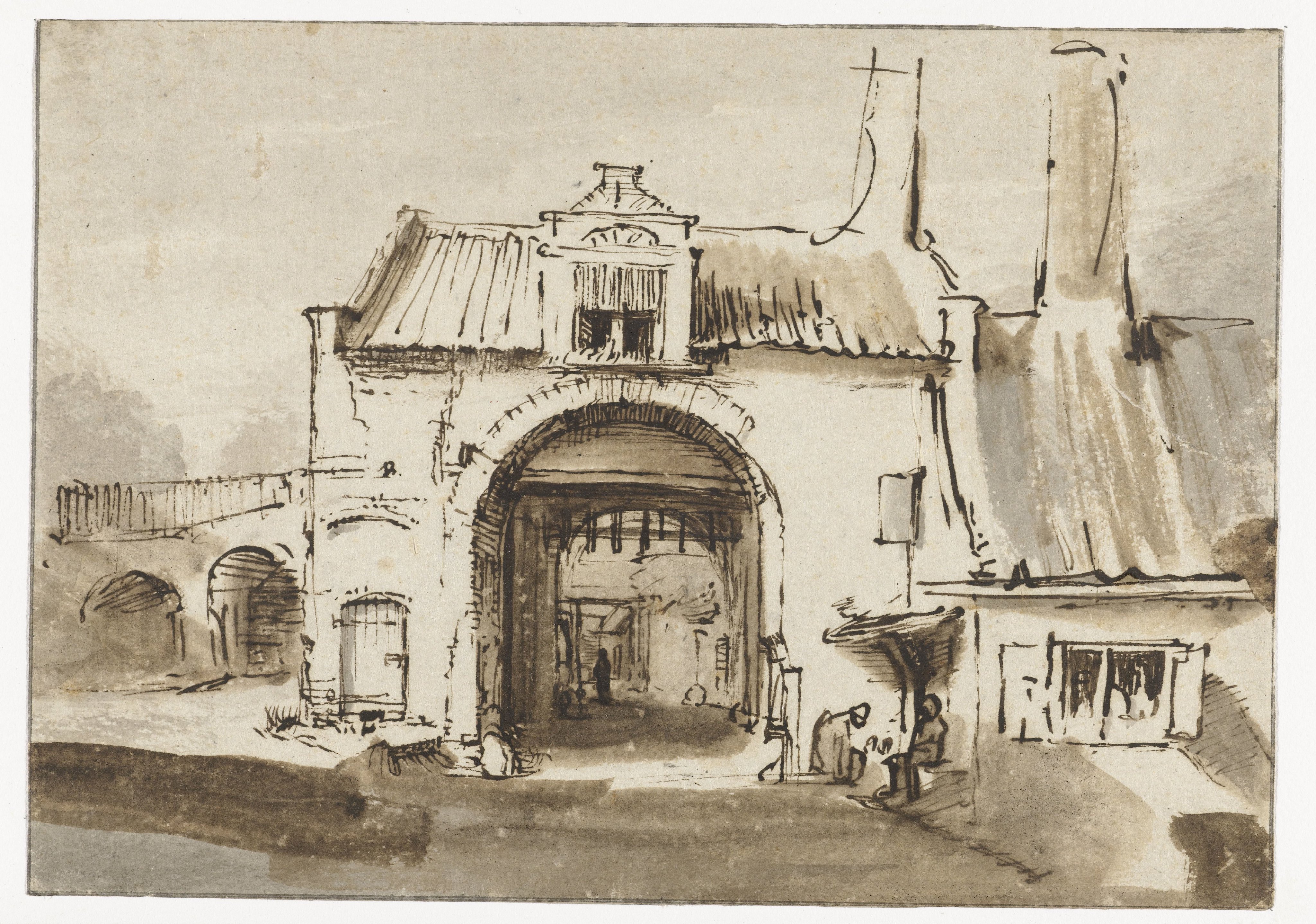 View of the Utrechtse Poort in Amersfoort, Seen from the Town