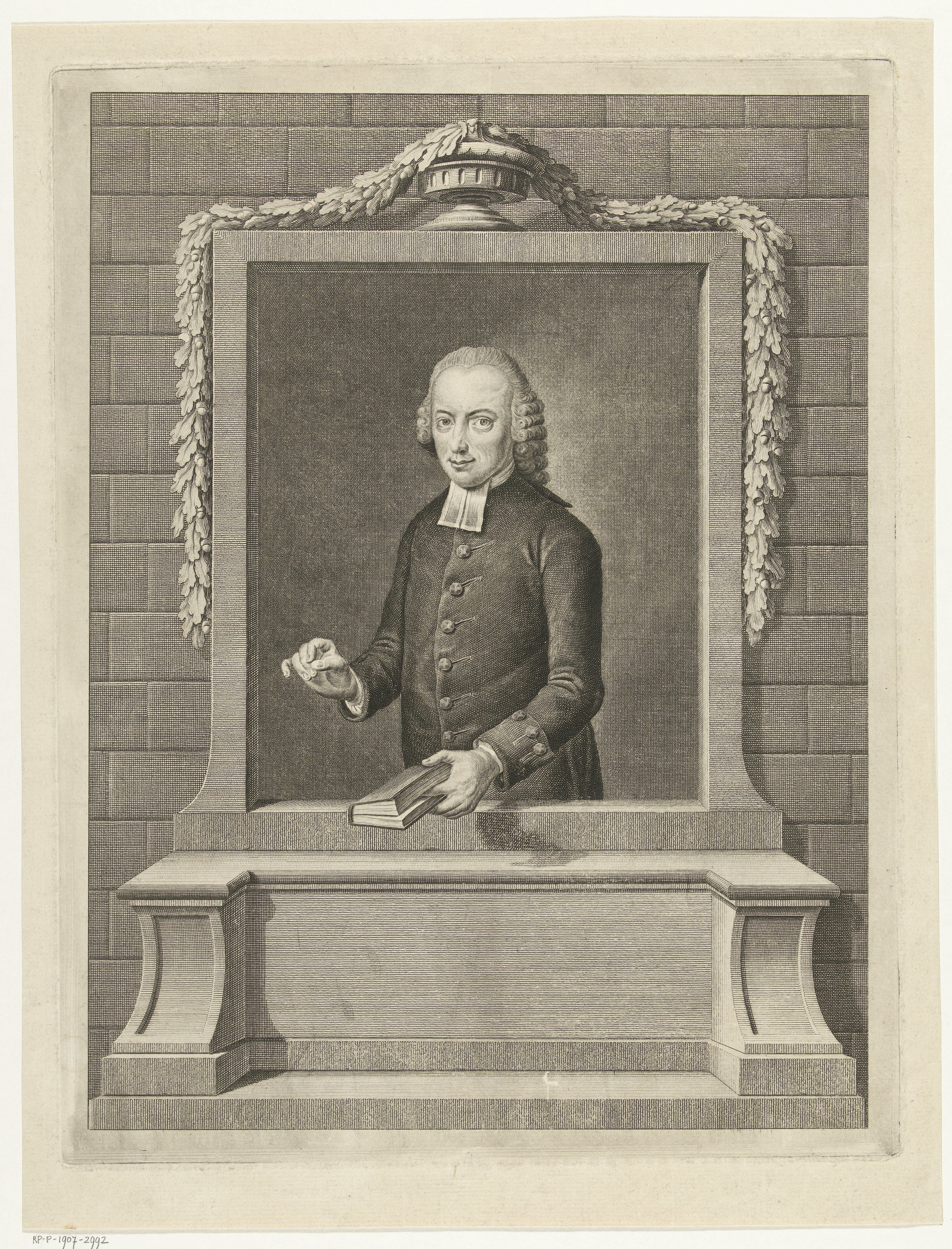 Portret van dominee Andreas Lutgerus Kolver
