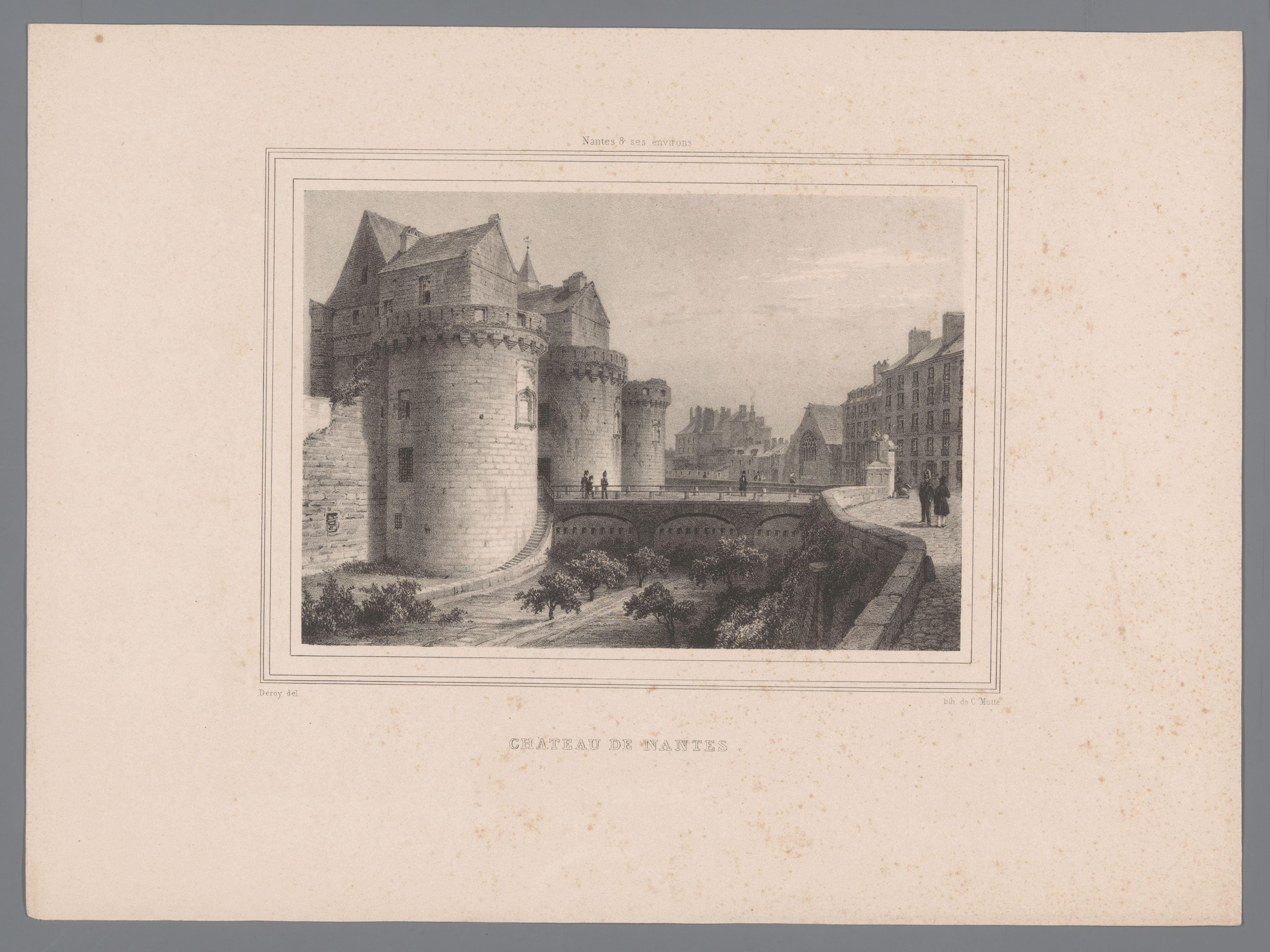 Zicht op het Kasteel van de hertogen van Bretagne in Nantes