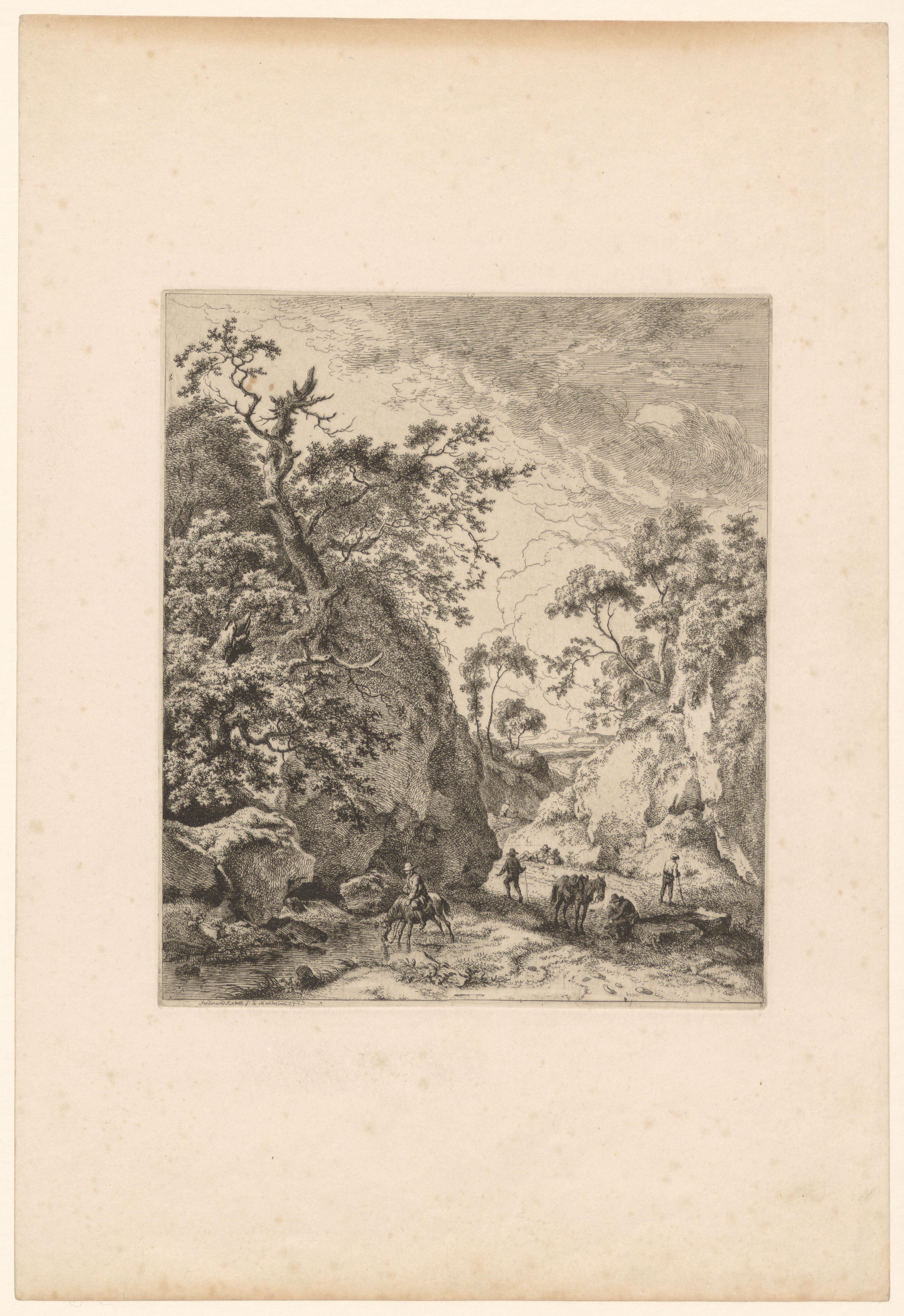 Rotsachtig landschap met een beek