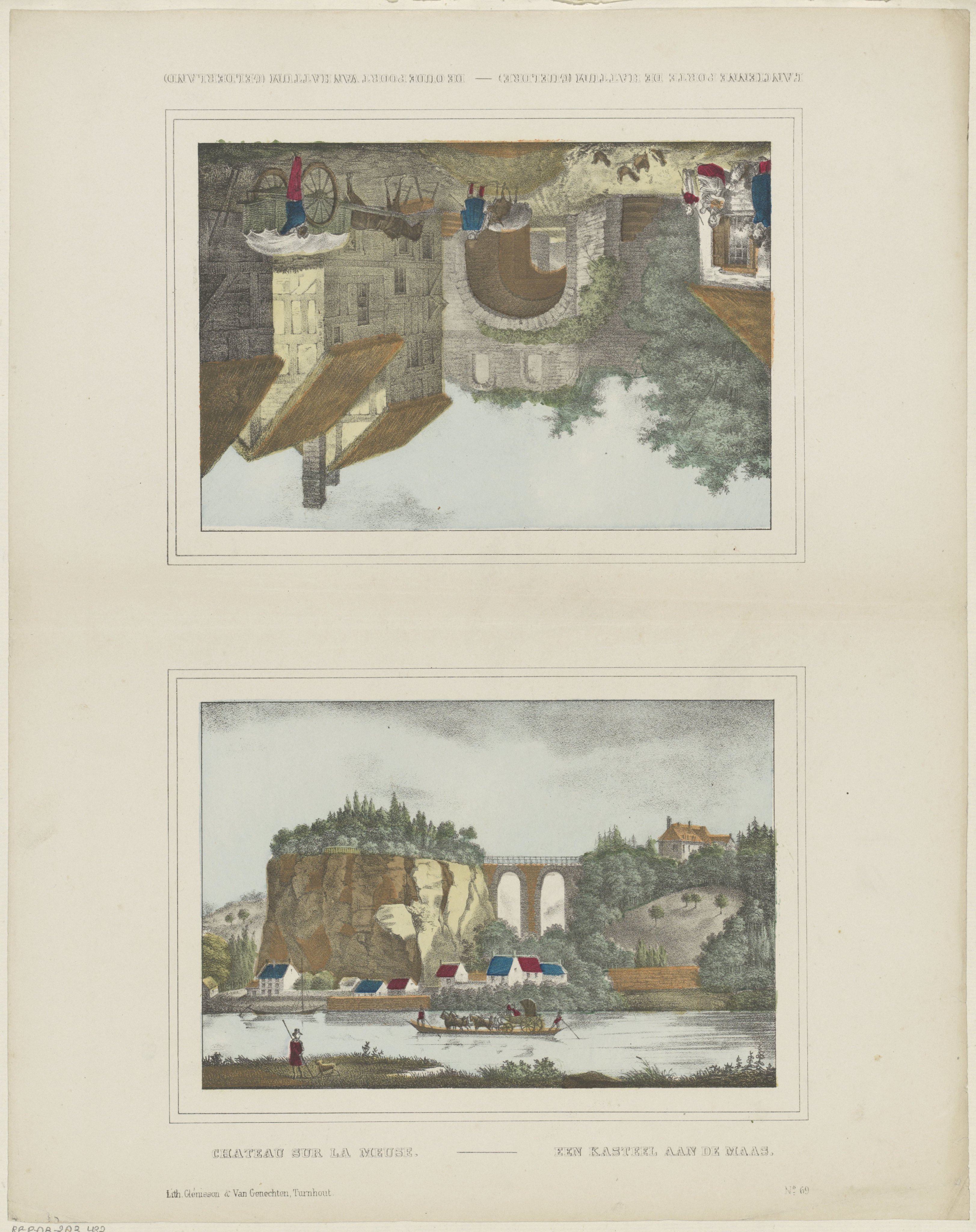L'ancienne porte de Hattum (Gueldre) / De oude poort van Hattum (Gelderland) / Chateau sur la Meuse / Een kasteel aan de Maas