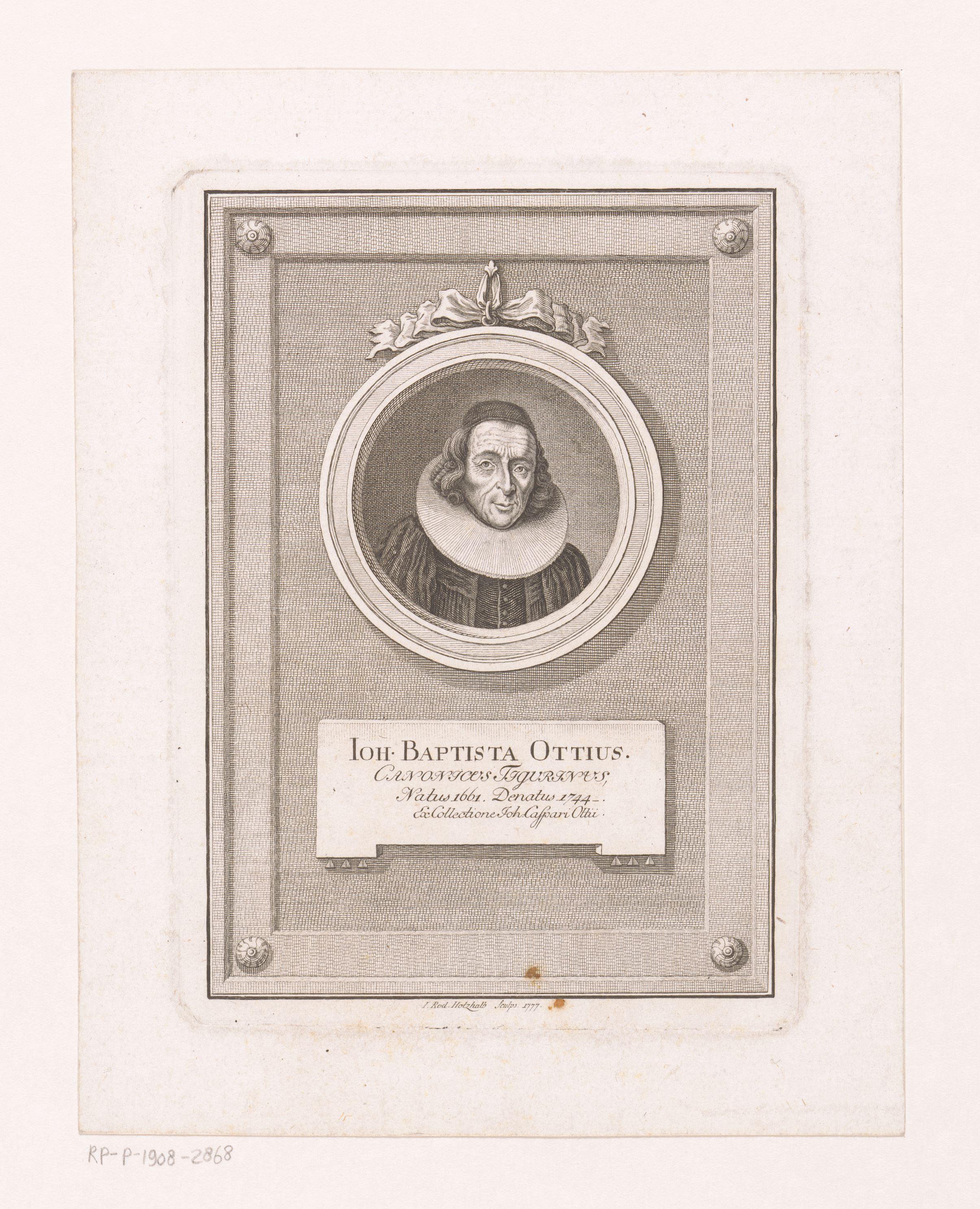 Portret van Johann Baptist Ott