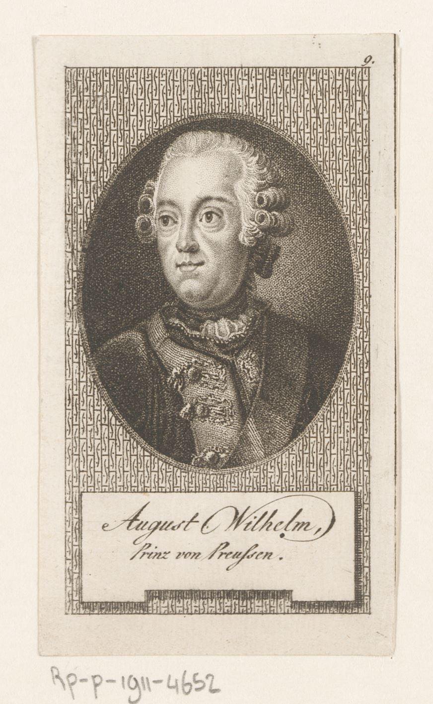Portret van August Willem van Pruisen