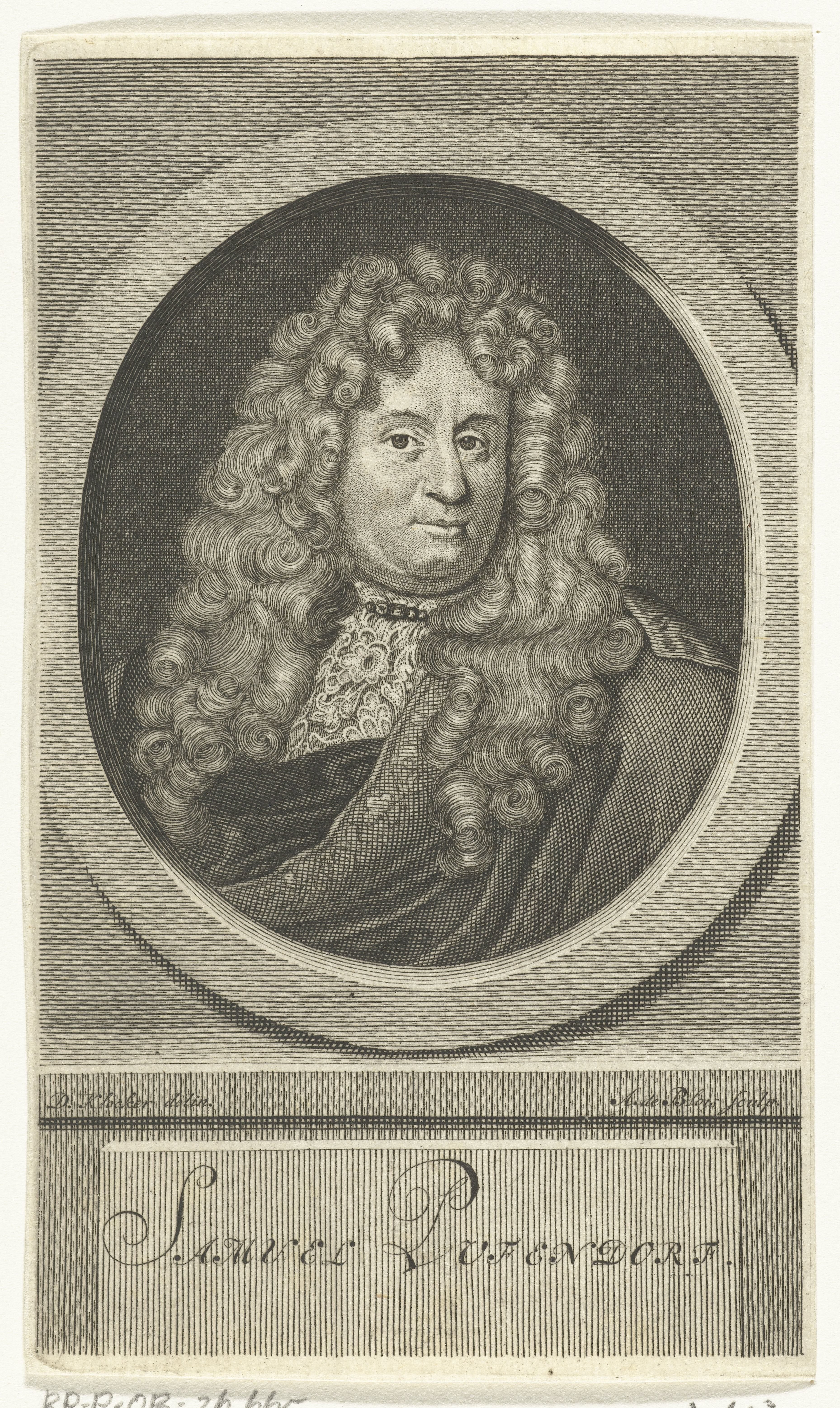 Portret van Duitse rechtsfilosoof en historicus Samuel von Pufendorf