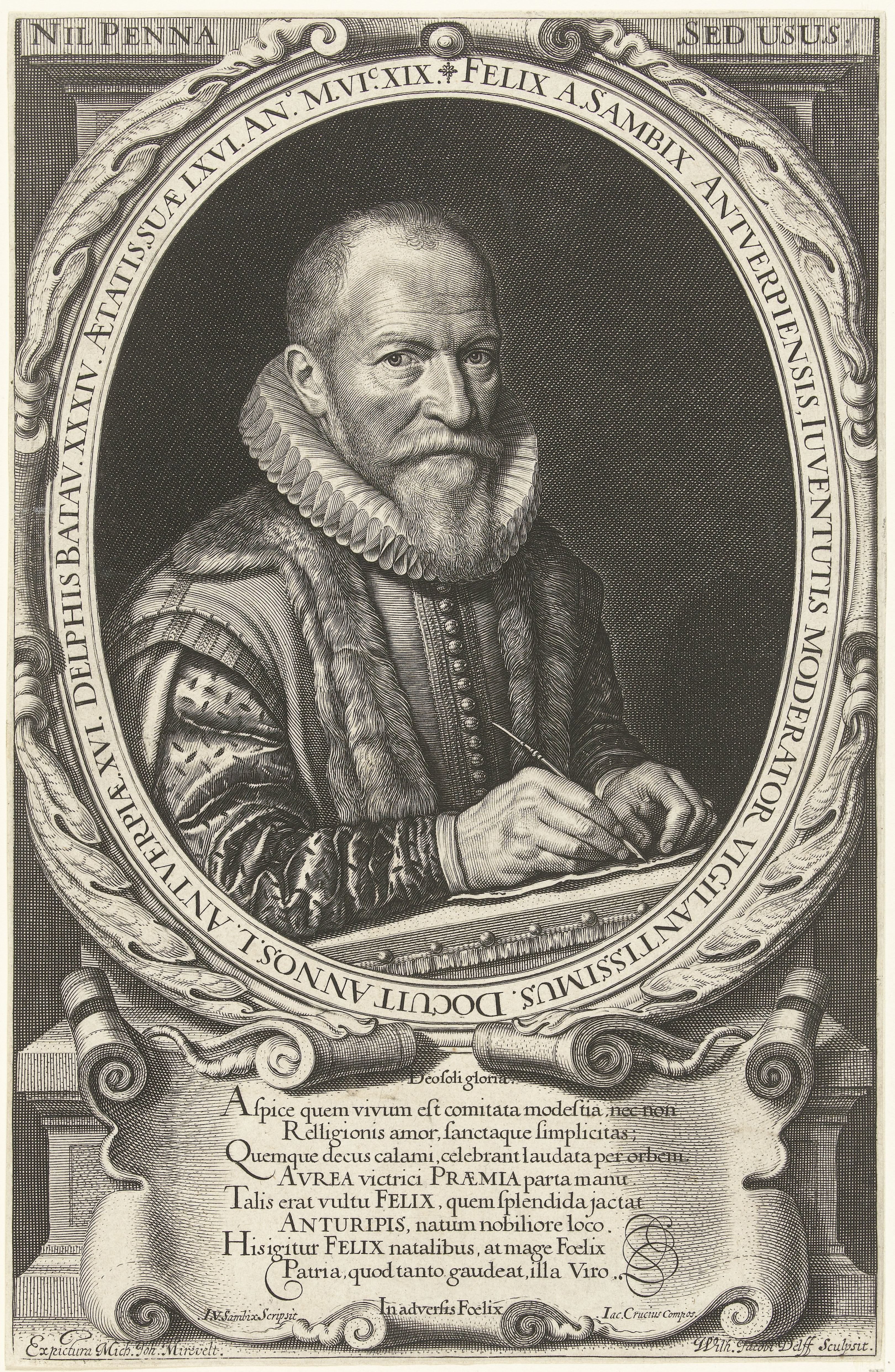 Portret van Felix van Sambix op 66-jarige leeftijd